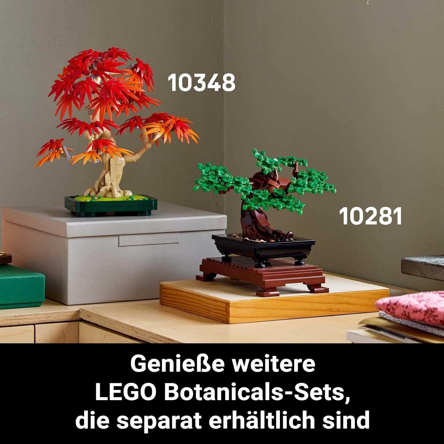 LEGO® Botanicals 10348 Japanischer Roter Ahorn – Bonsai Baum Pflanze, Pflanze im Topf, Baum, Blatt, Bonsai