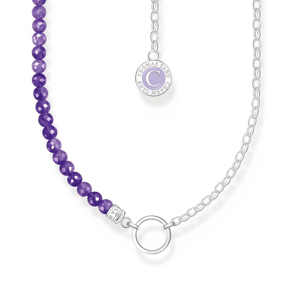 Thomas, Sabo, Kette, Charm-Club, M, Gliedern, Silber, Violett, Länge, 45, Cm, Ke2190-007-13-L45V, Zubehor, Schmuck, Halskette
