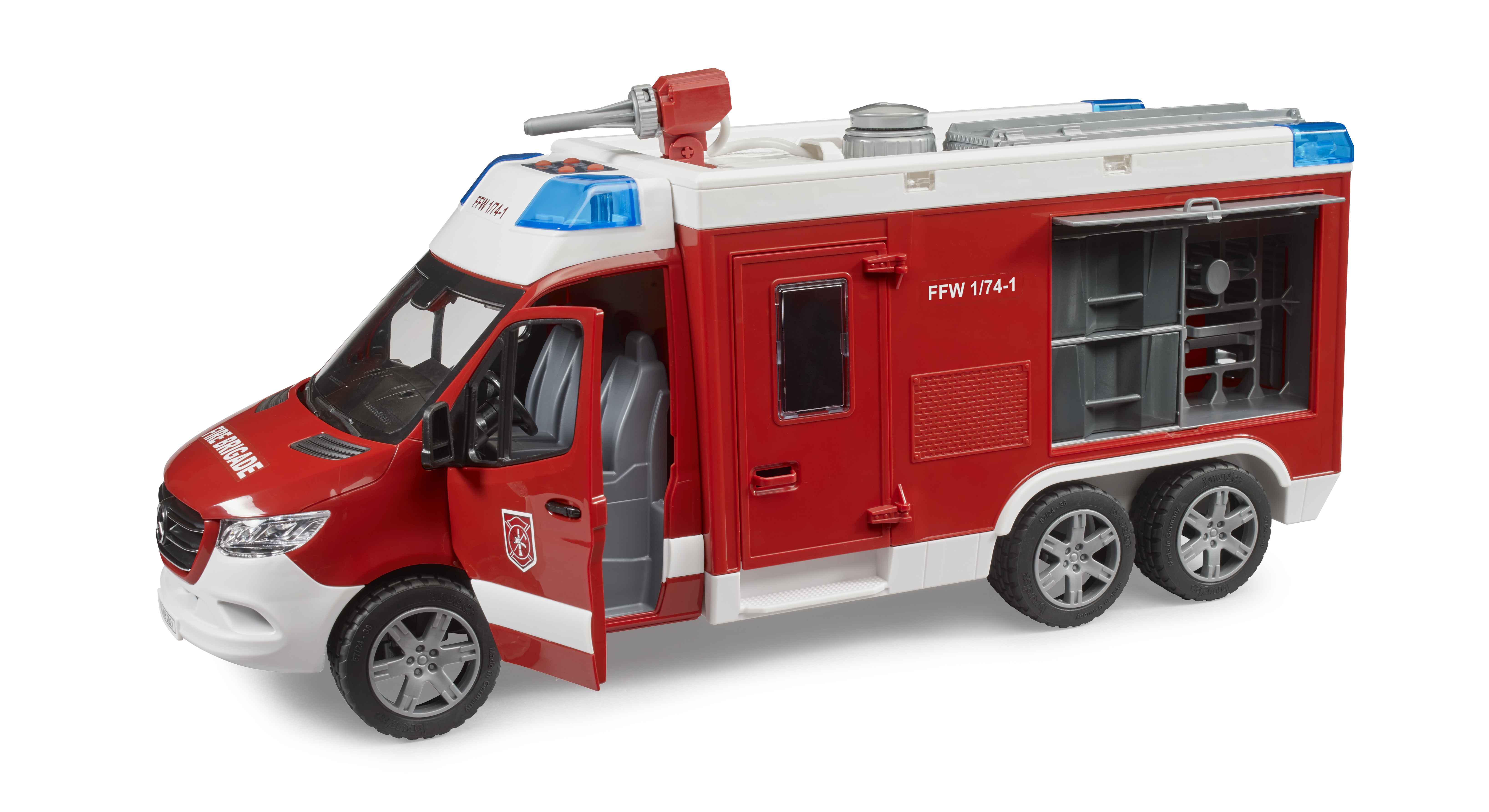 BRUDER 02680 - MB Sprinter Feuerwehrrüstwagen mit Light & Sound Modul - Bild 3