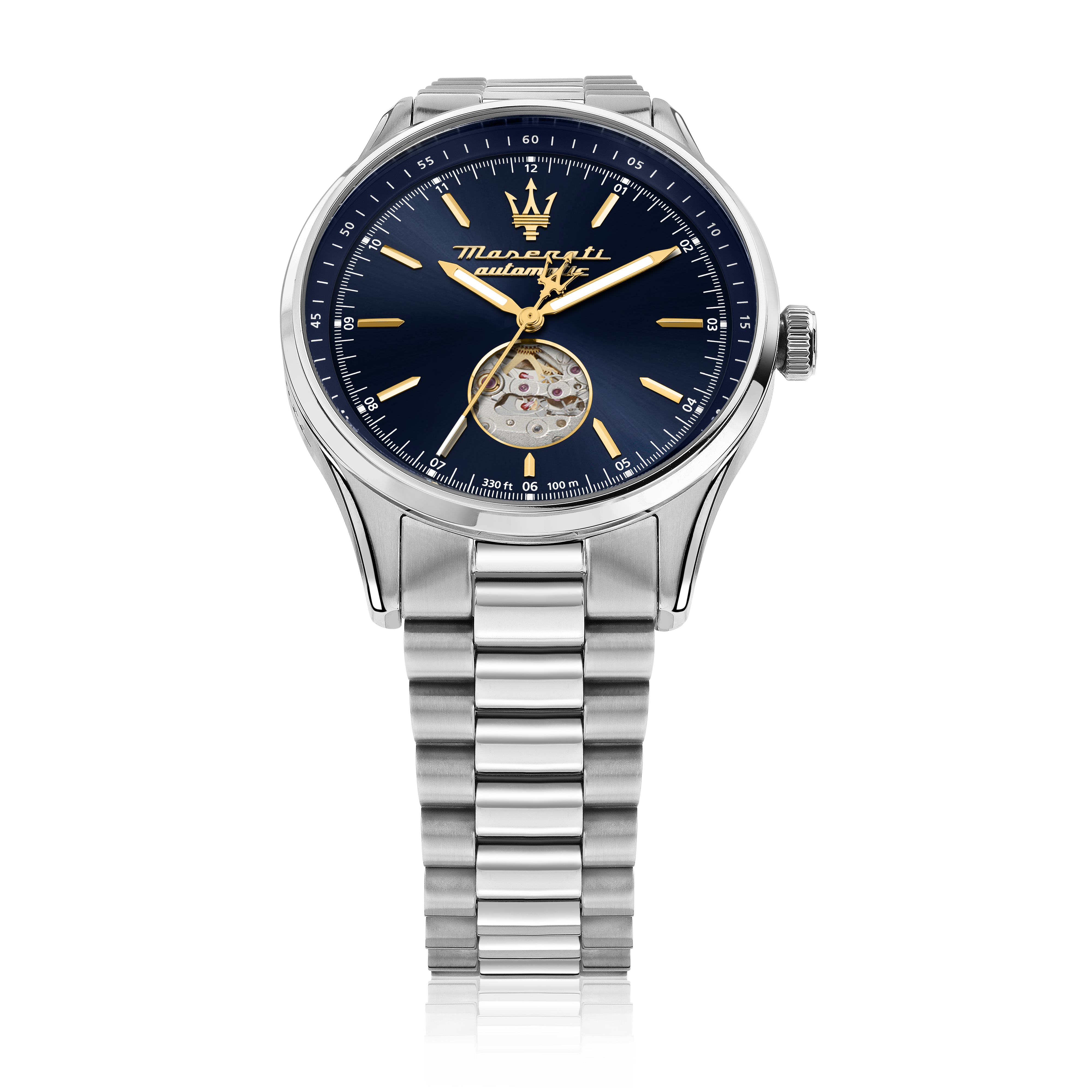 Maserati Sorpasso Herrenuhr Automatik 42mm Silber