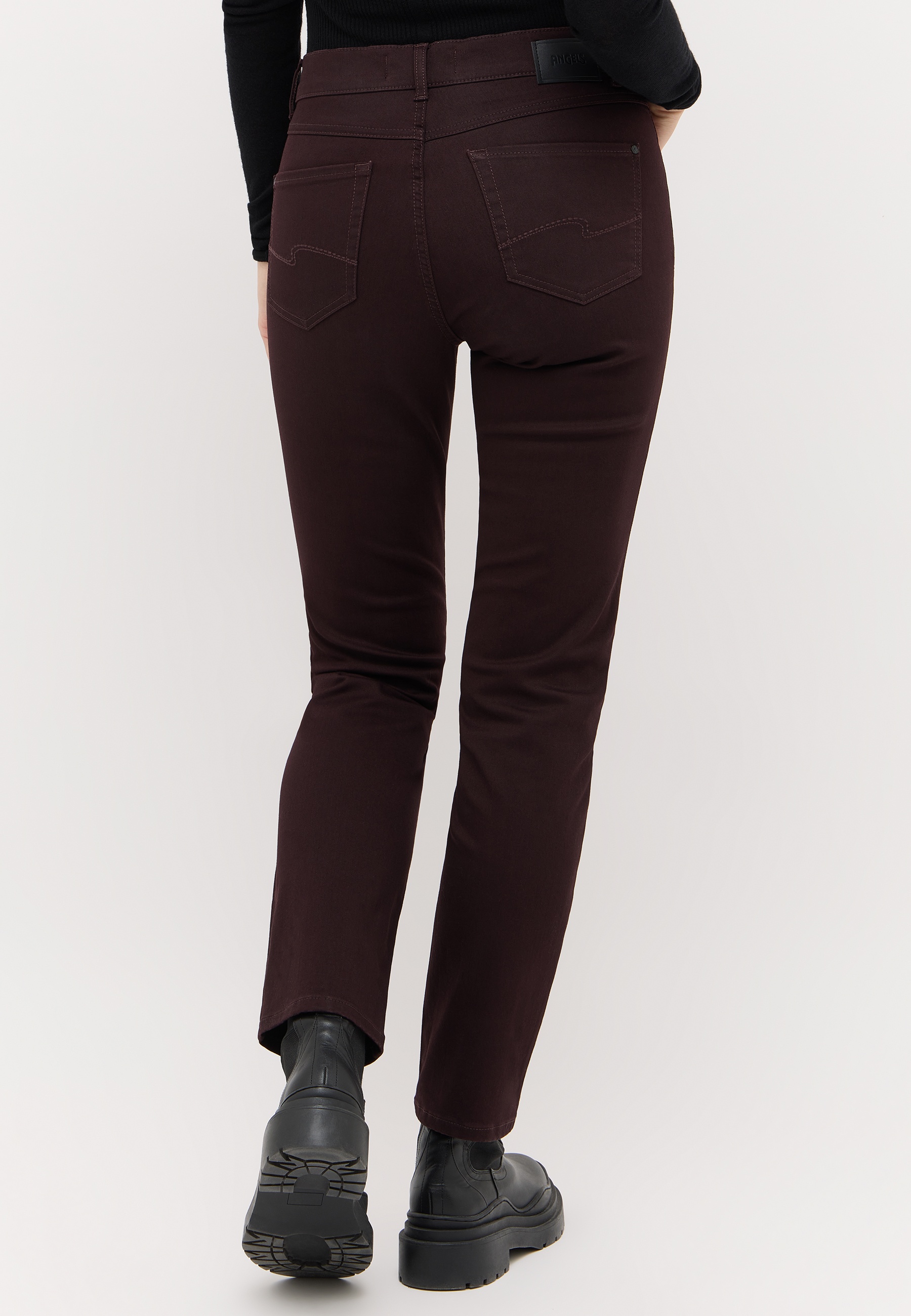 ANGELS 346340030R Damen Jeans Cici Slim Fit - Bordeaux - 5