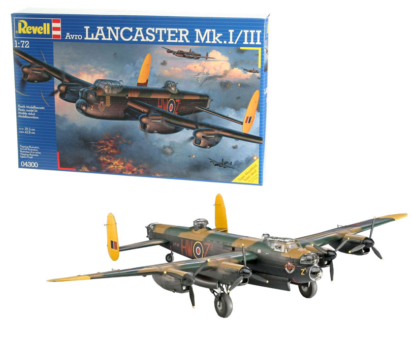 Revell 04300 Lancaster Mk.I/III Modellbausatz Flugzeug, Kampfflugzeug, Bomber, Jet