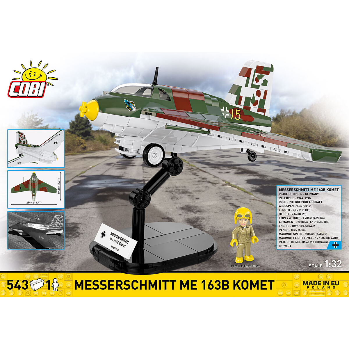COBI 5766 - Messerschmitt ME 163B KOMET - Bild 4 COBI 5766 - Messerschmitt ME 163B KOMET - Bild 4