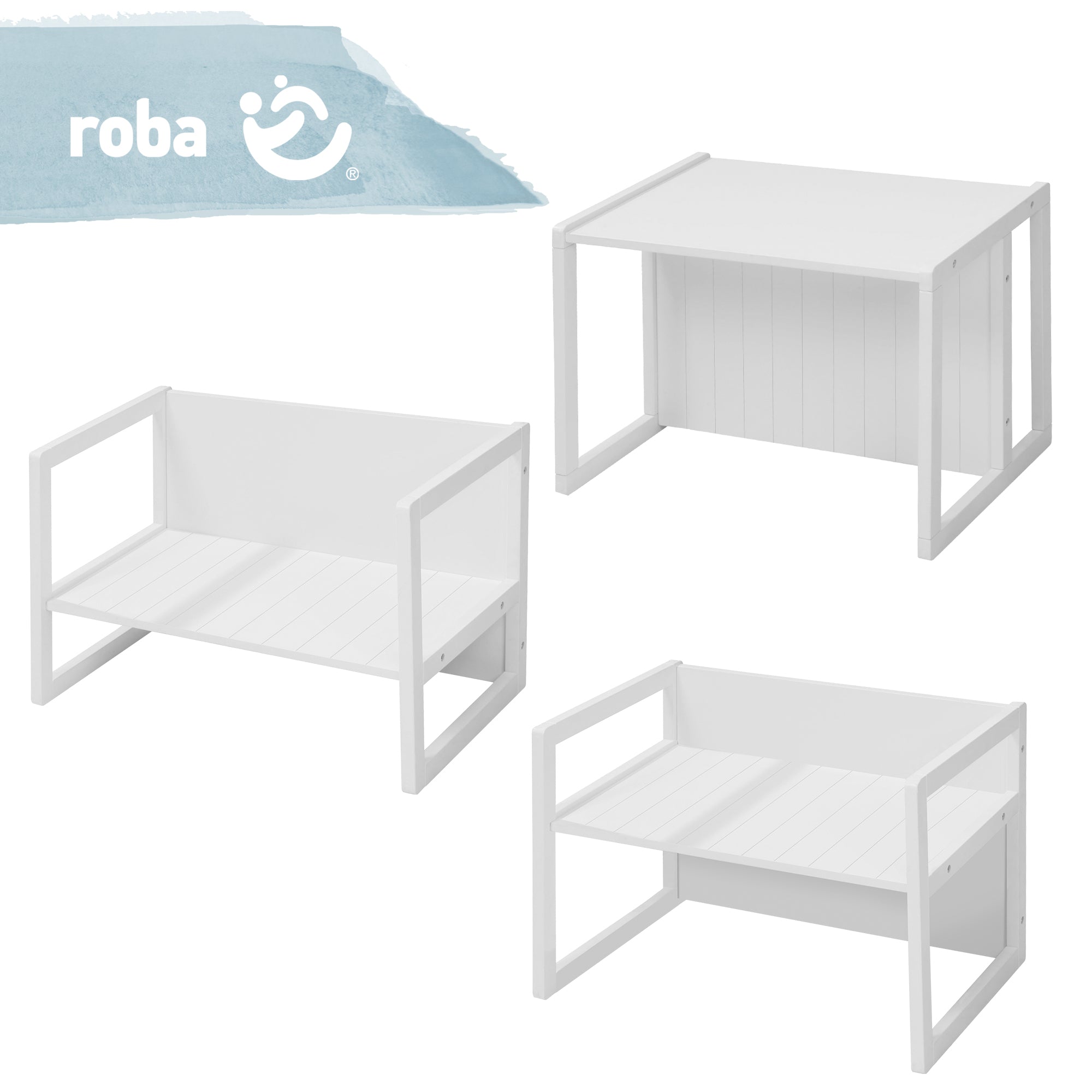 Roba 3041 Sitzbank/ Tisch weiß – Spielmöbel - Bild 12 Roba 3041 Sitzbank/ Tisch weiß – Spielmöbel - Produktbild 12