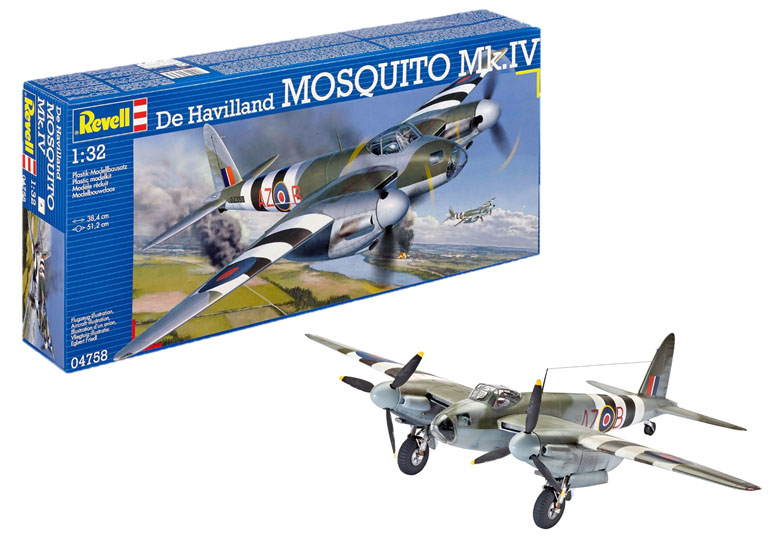Revell 04758 De Havilland Mosquito Mk.IV Modellbausatz Flugzeug, Kampfflugzeug, Bomber, Jet