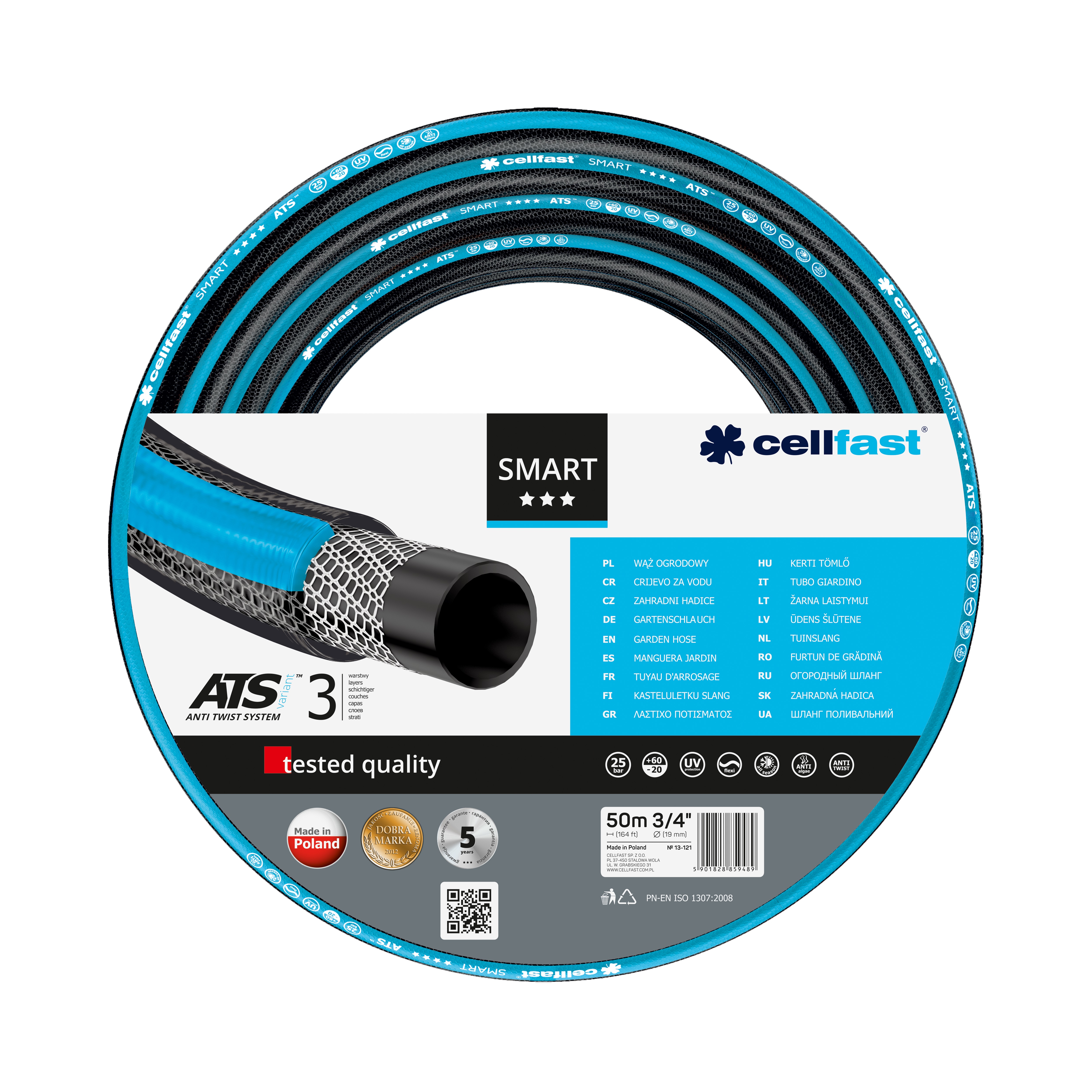Cellfast 4-lagiger Gartenschlauch SMART PRO ATS™ 3/4" 50 m Cellfast 4-lagiger Gartenschlauch SMART PRO ATS™ 3/4" 50 m