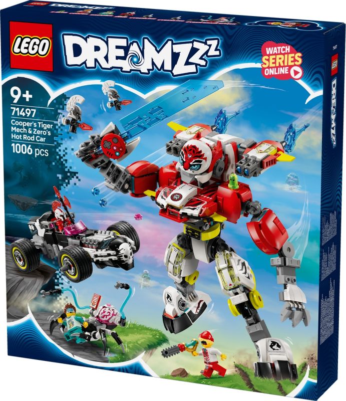 LEGO® DREAMZzz™ 71497 Coopers Tiger-Mech und Zeros Hot Rod Auto