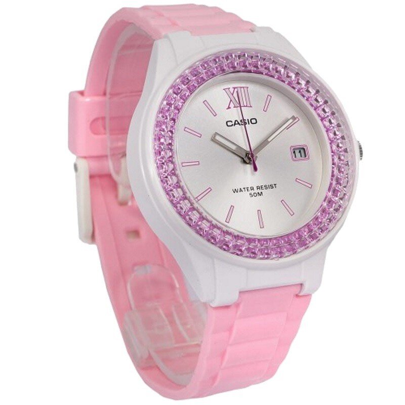 CASIO Collection LX-500H-4E3VEF Damen wrist analog pink Uhr Armbanduhr, Arm, Körperteil, Person