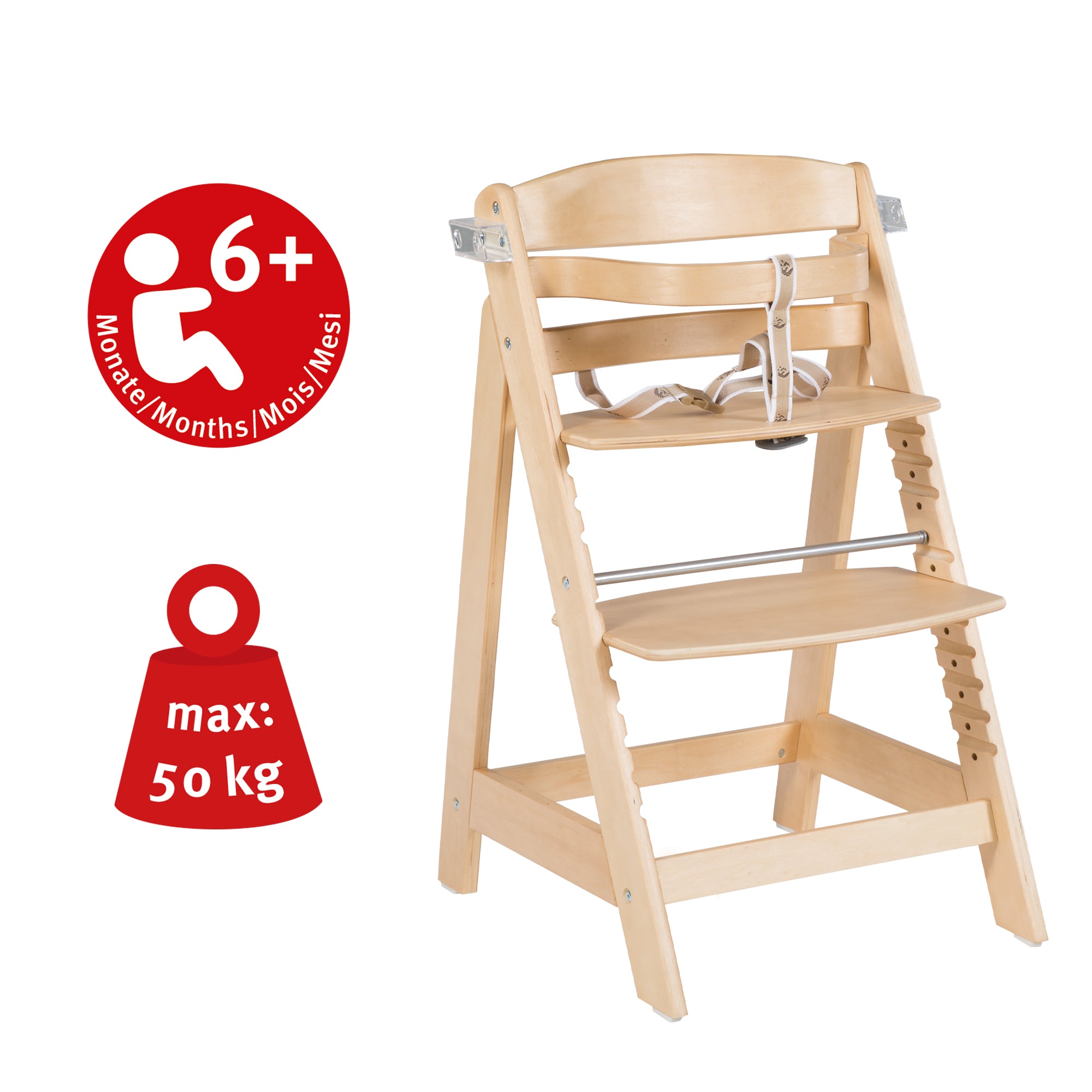 Roba 7572NL Treppenhochstuhl natur lackiert - Bild 5 Roba 7572NL Treppenhochstuhl natur lackiert - Produktbild 5