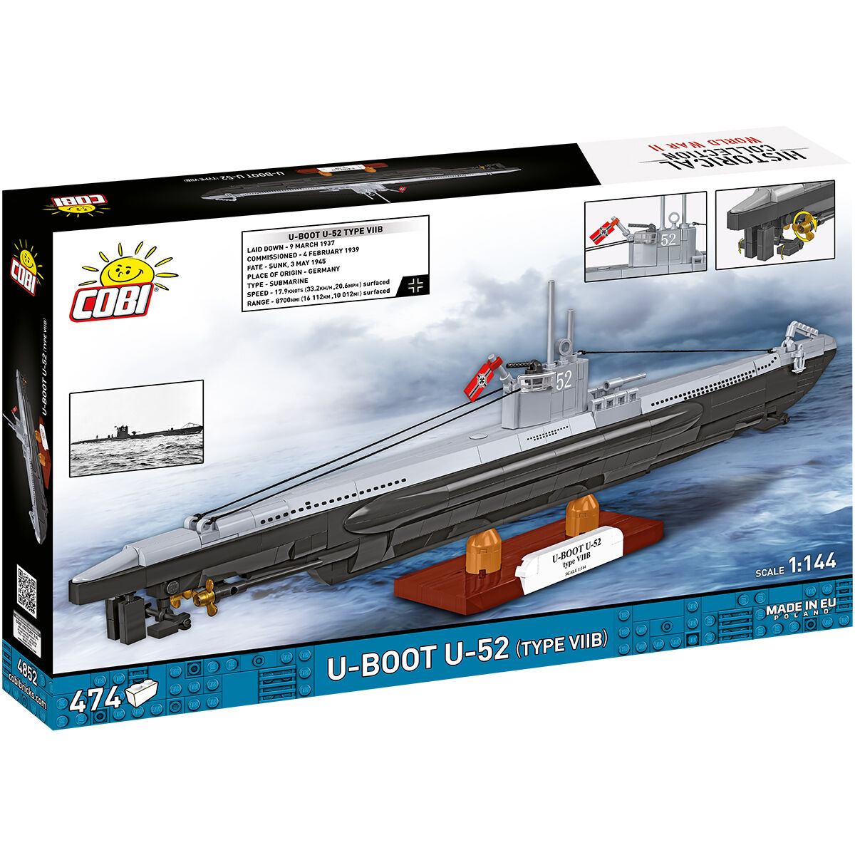 COBI 4852 - U-BOOT U-52 (TYP VIIB) - Bild 2 COBI 4852 - U-BOOT U-52 (TYP VIIB) - Bild 2
