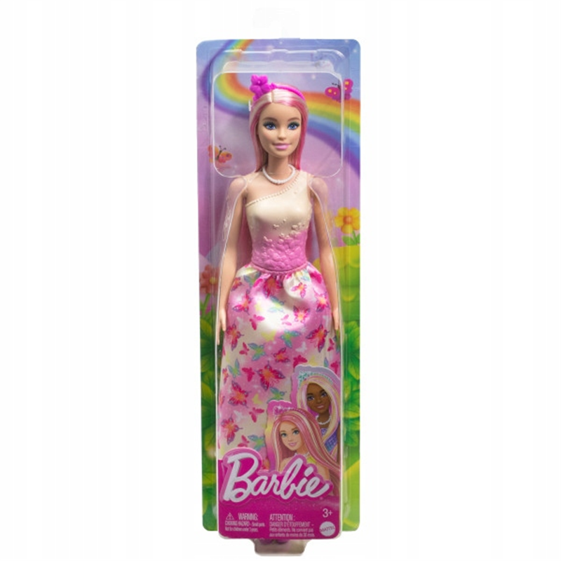 Barbie® Royal Puppe - Blond-Pinke Haare, Schmetterlingsrock & Bunte Accessoires, HRR08