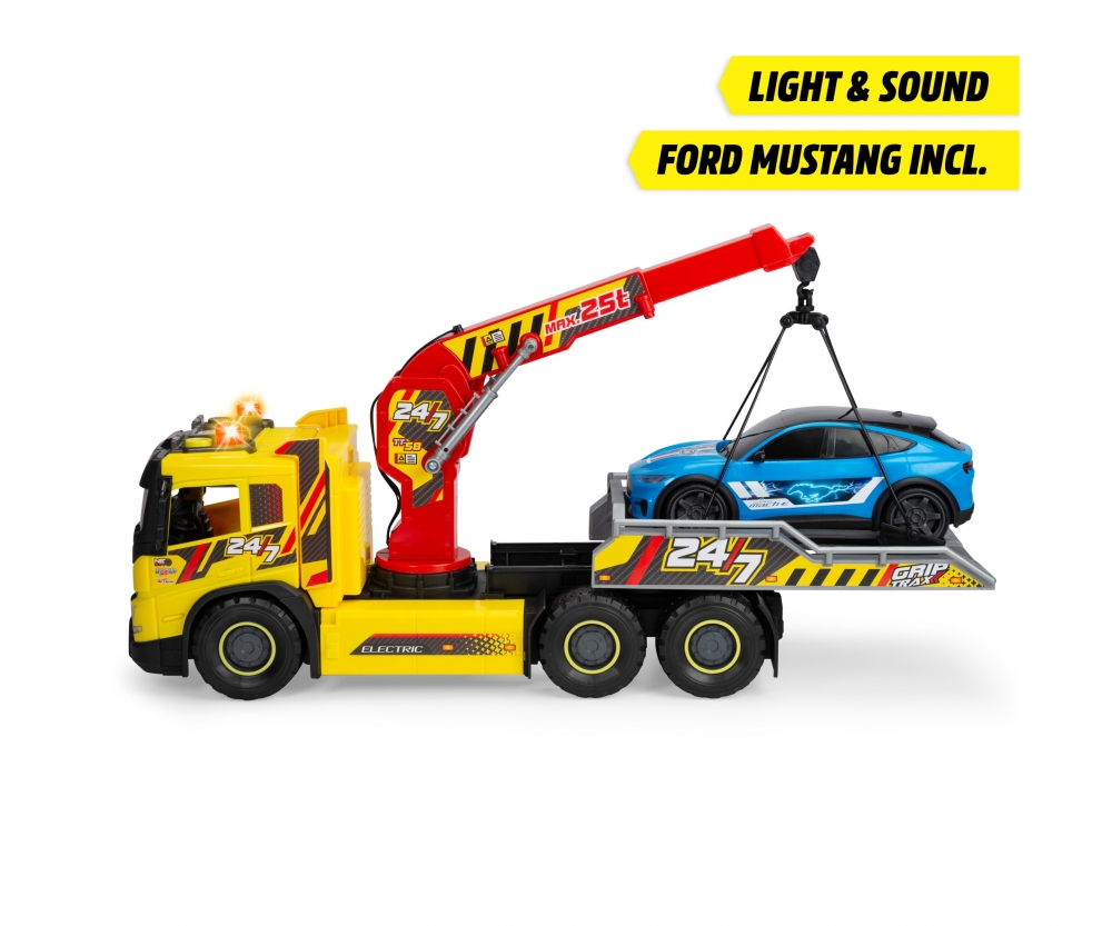 Dickie Toys Giant Tow Truck Abschleppwagen, Fahrzeug, Konstruktion, Baukran, Rad