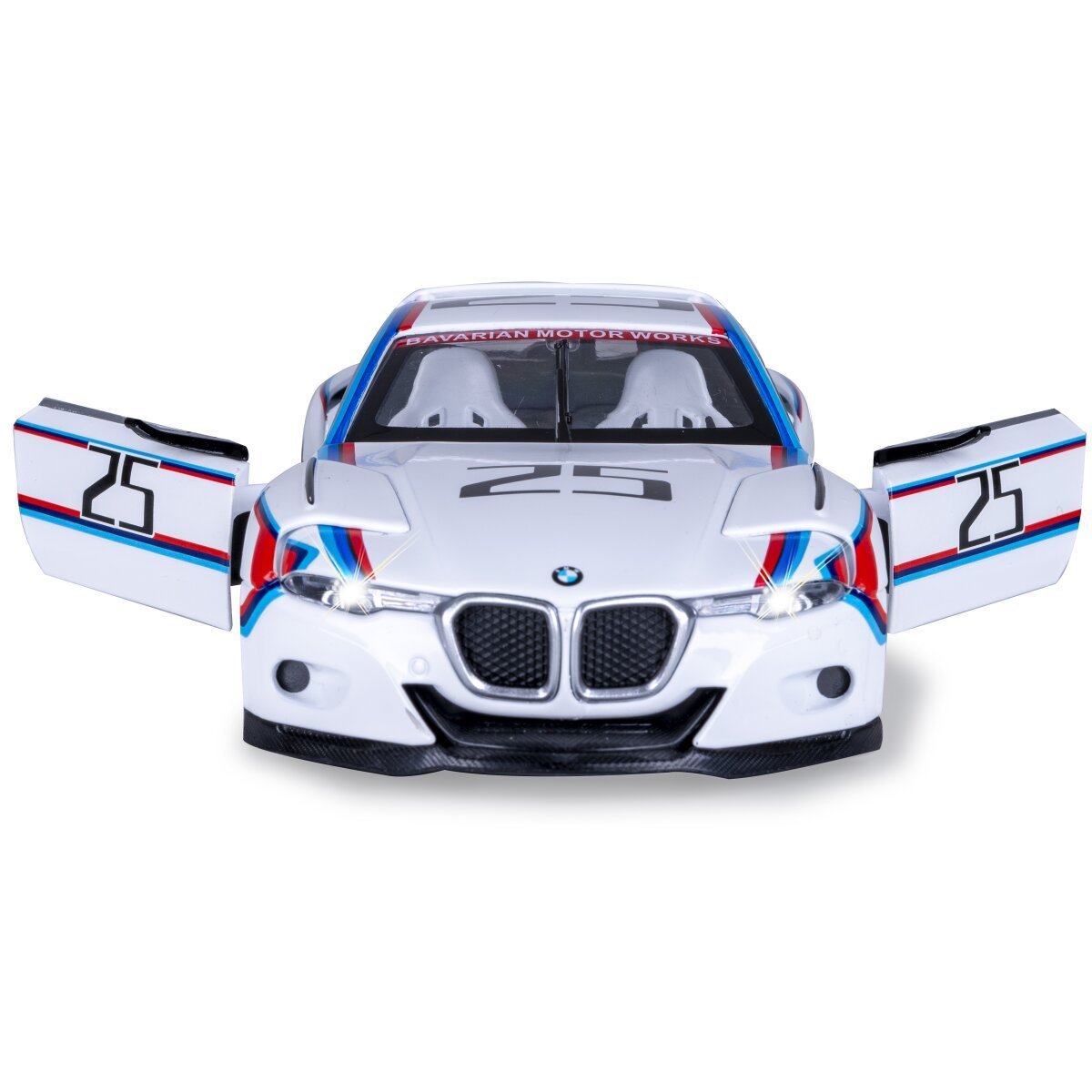 JAMARA BMW 3.0 CSL Hommage R Diecast 1:24 weiß inkl. Knopfzellen ab 3 Jahren