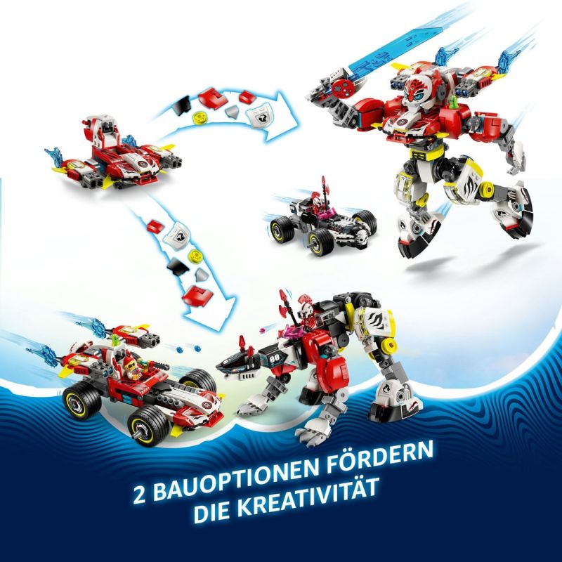 LEGO® DREAMZzz™ 71497 Coopers Tiger-Mech und Zeros Hot Rod Auto