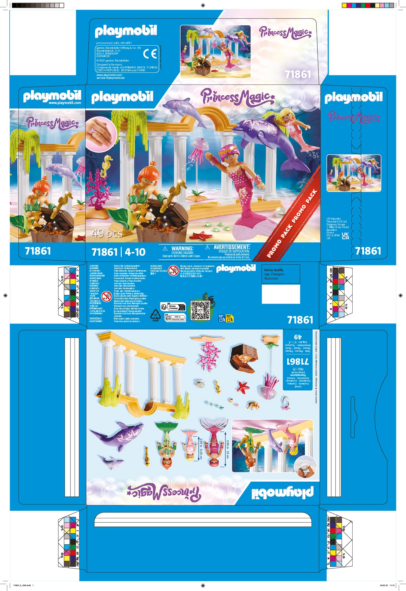 PLAYMOBIL 71861 Meerjungfrauen-Schatz mit Delfinen Magisches Unterwasser-Abenteuer