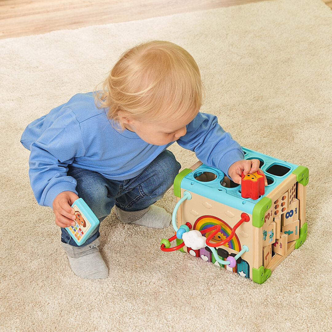 VTech Interaktiver Holz-Spielwürfel (80-617104) Person, Spielzeug, Kleidung, Strumpfwaren, Socke