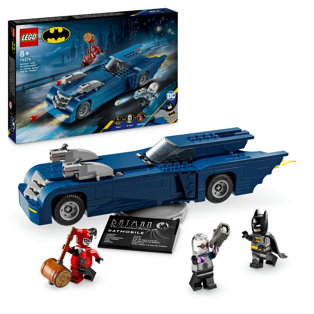 LEGO® DC Batman™ im Batmobil™ vs. Harley Quinn™ und Mr. Freeze™ 76274 Spielzeug, Maschine, Rad