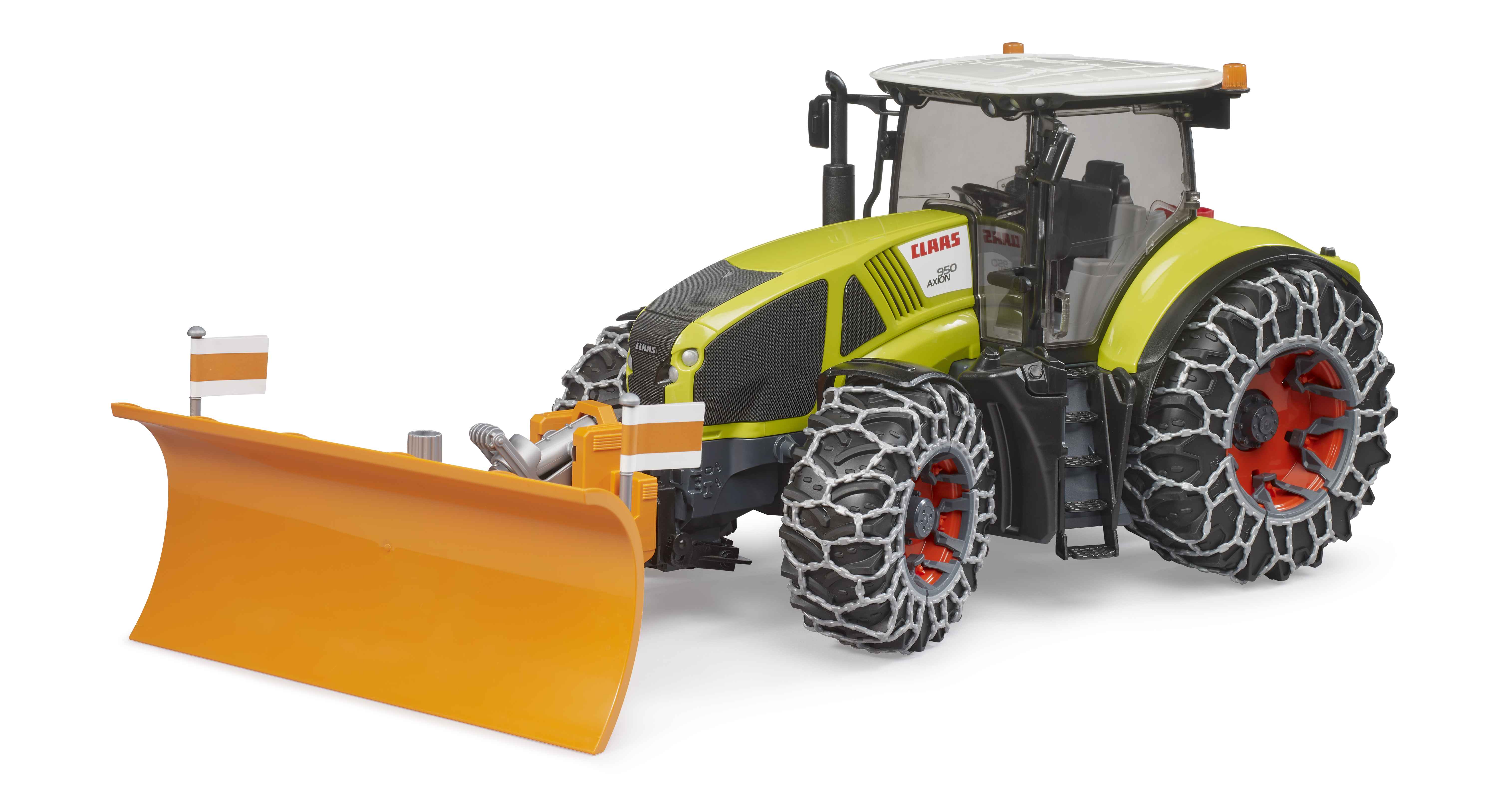 BRUDER 03018 - Claas Axion 950 mit Schneeketten und Räumschild BRUDER 03018 - Claas Axion 950 mit Schneeketten und Räumschild
