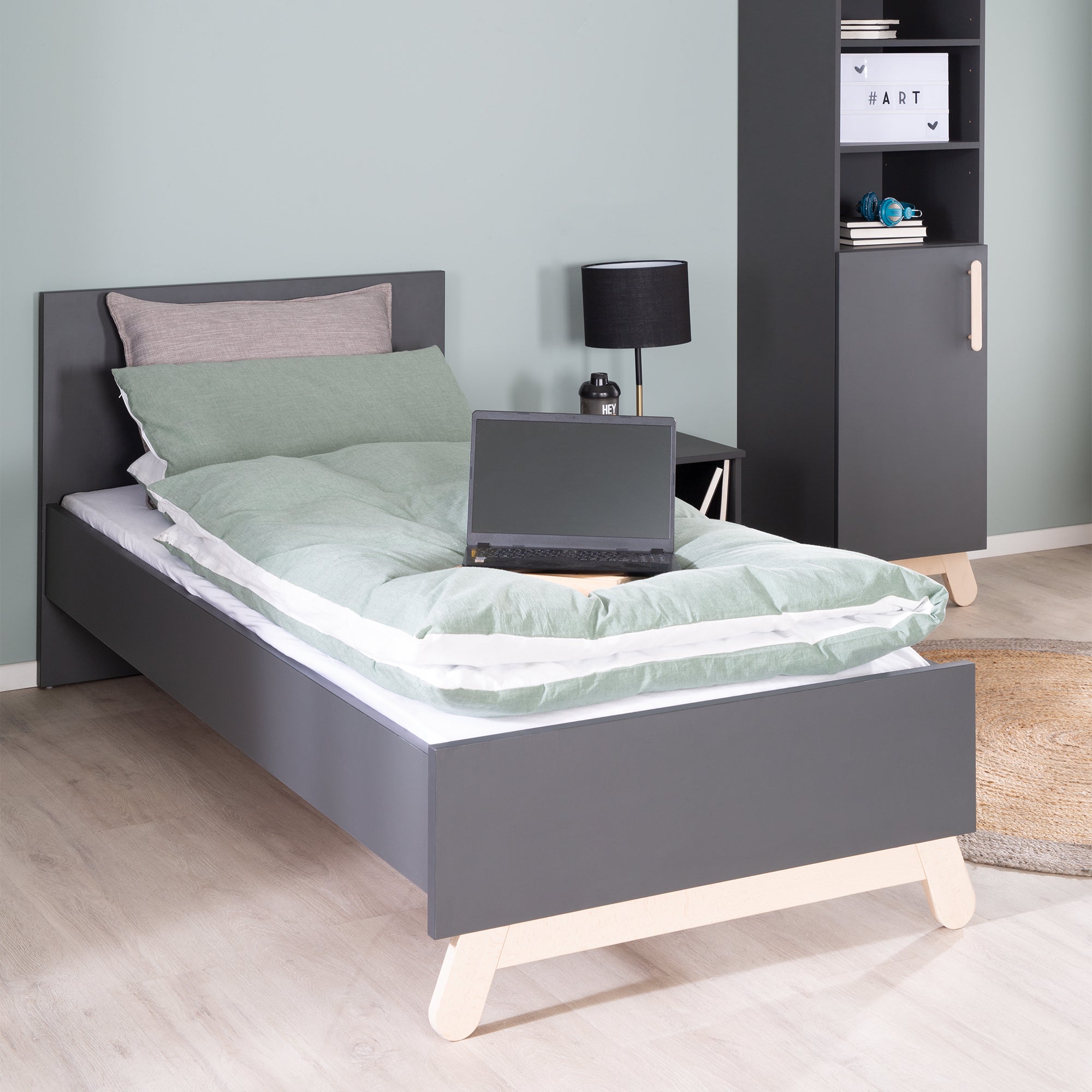 Roba 1954834 Jugendbett, 90x200 cm Jara anthrazit - Bild 2 Roba 1954834 Jugendbett, 90x200 cm Jara anthrazit - Produktbild 2