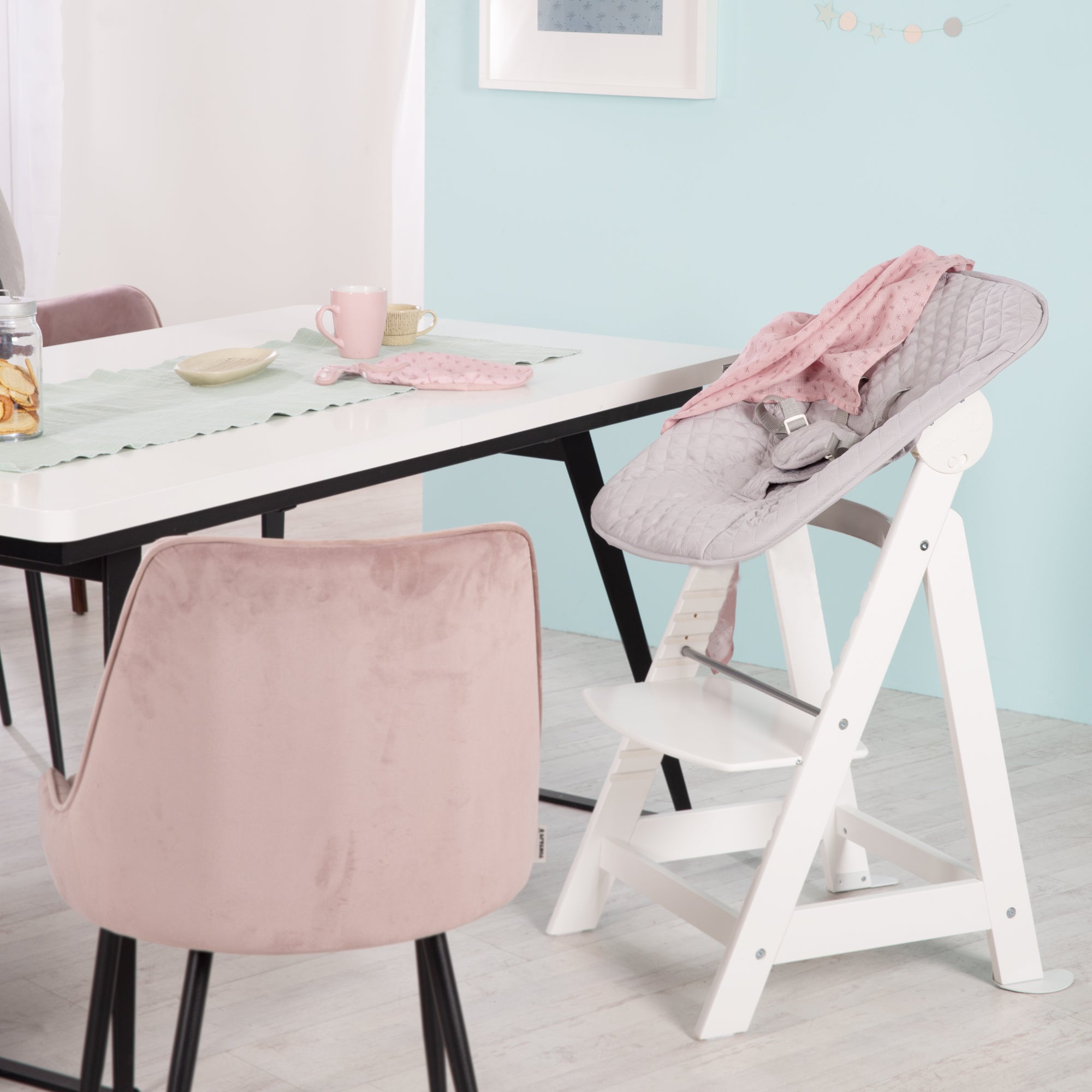 Roba 75063WEV230 Treppenhochstuhl, Set 2in1 grau weiß - Produktbild 10