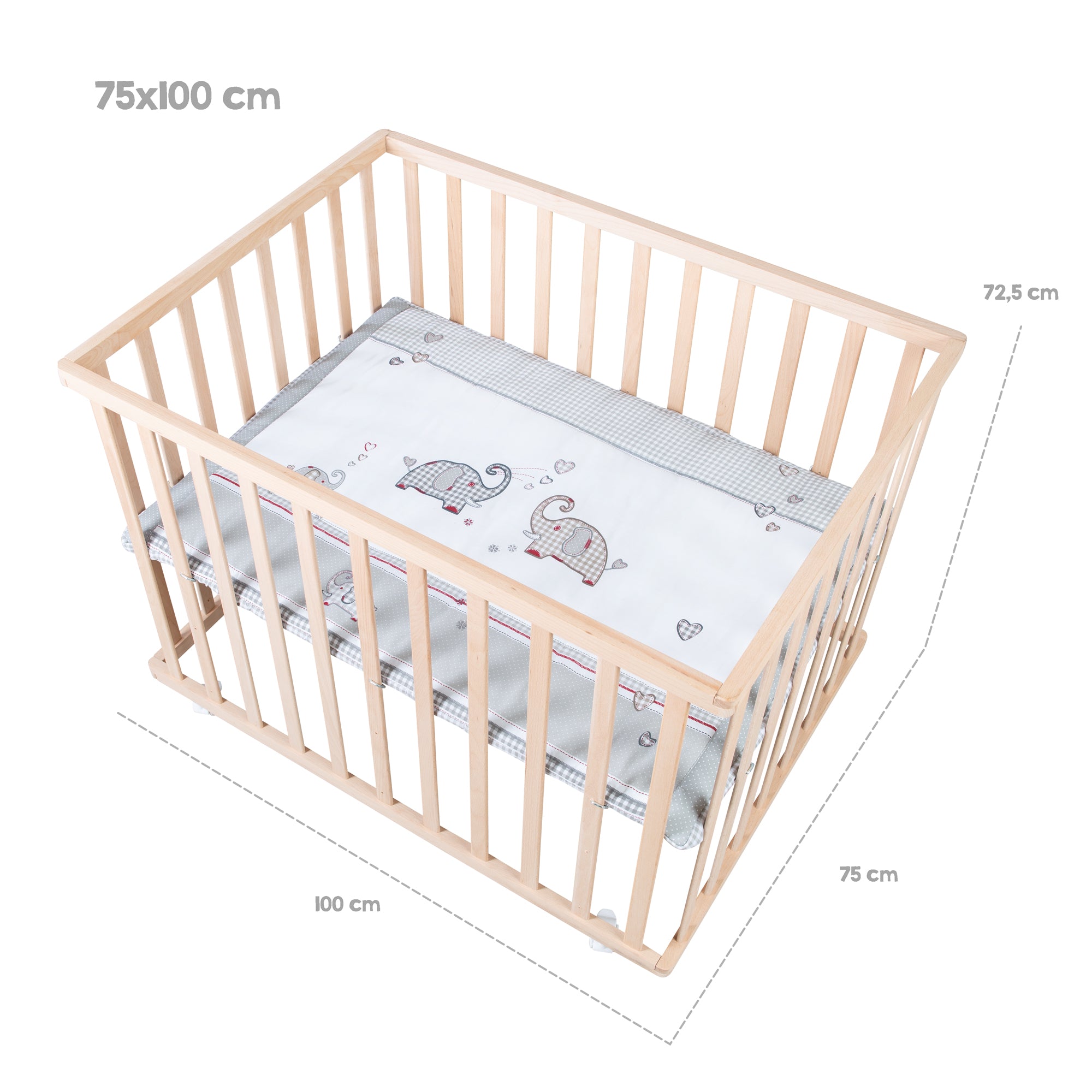 Roba 0241NAS145A Laufgitter 100x75 Jumbo twins grau natur lackiert - Bild 6 Roba 0241NAS145A Laufgitter 100x75 Jumbo twins grau natur lackiert - Produktbild 6