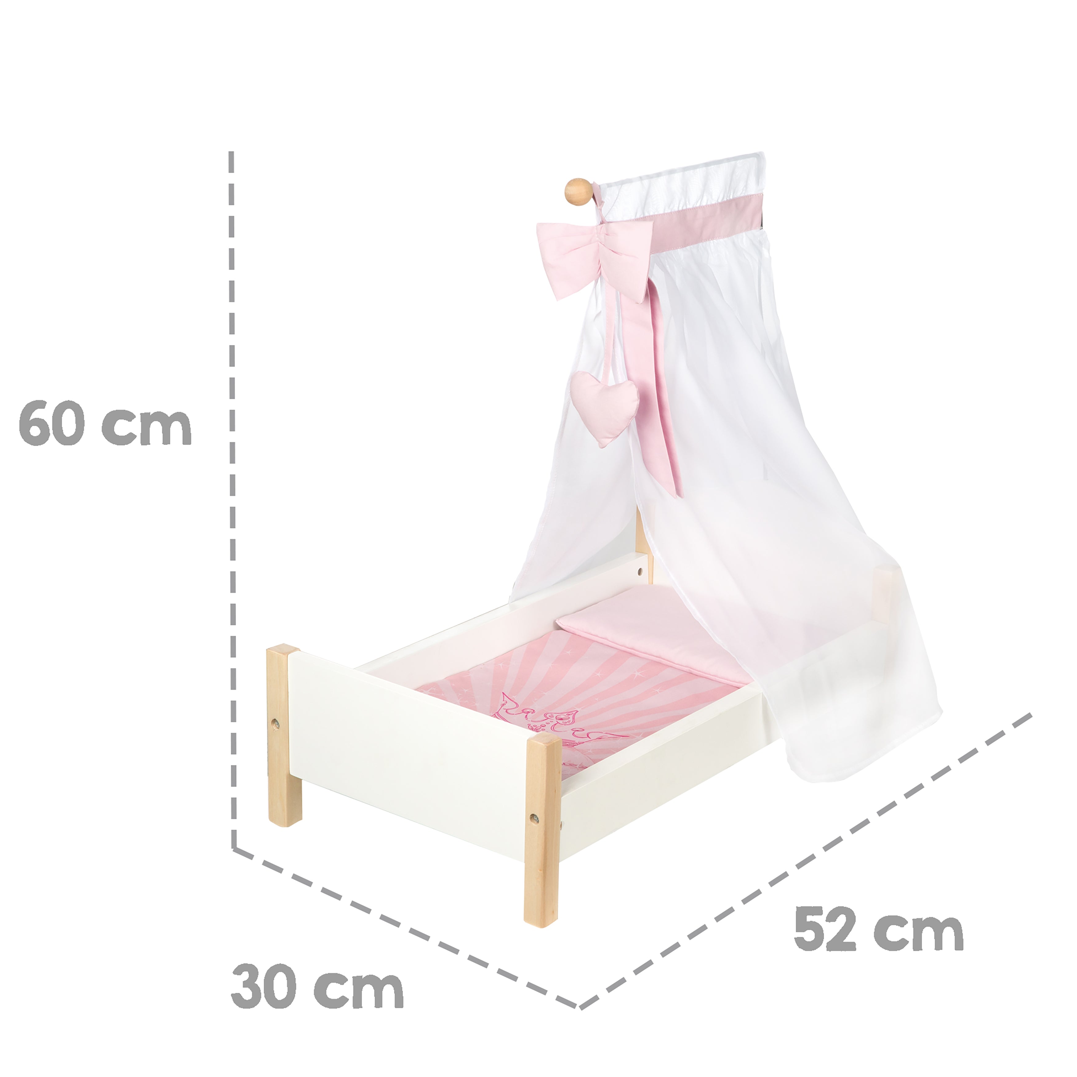 Roba 490033984 Puppenstandbett Scarlett Weiß und Natur – Puppenmöbel & Häuser - Bild 3 Roba 490033984 Puppenstandbett Scarlett Weiß und Natur – Puppenmöbel & Häuser - Produktbild 3