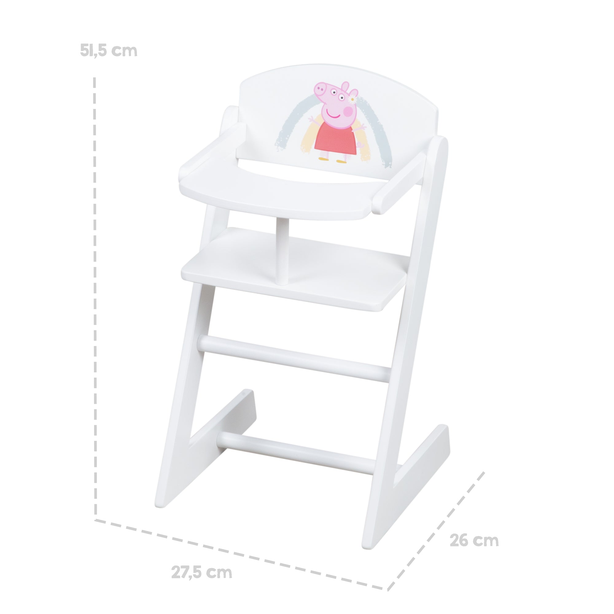 Roba 490034PP1 Puppenhochstuhl Peppa Pig weiß – Puppenmöbel & Häuser - Bild 4 Roba 490034PP1 Puppenhochstuhl Peppa Pig weiß – Puppenmöbel & Häuser - Produktbild 4
