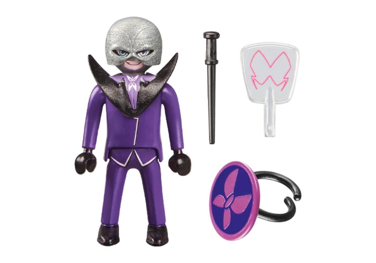 PLAYMOBIL 71340 Miraculous: Hawk Moth Purpur, Außerirdisch, Person