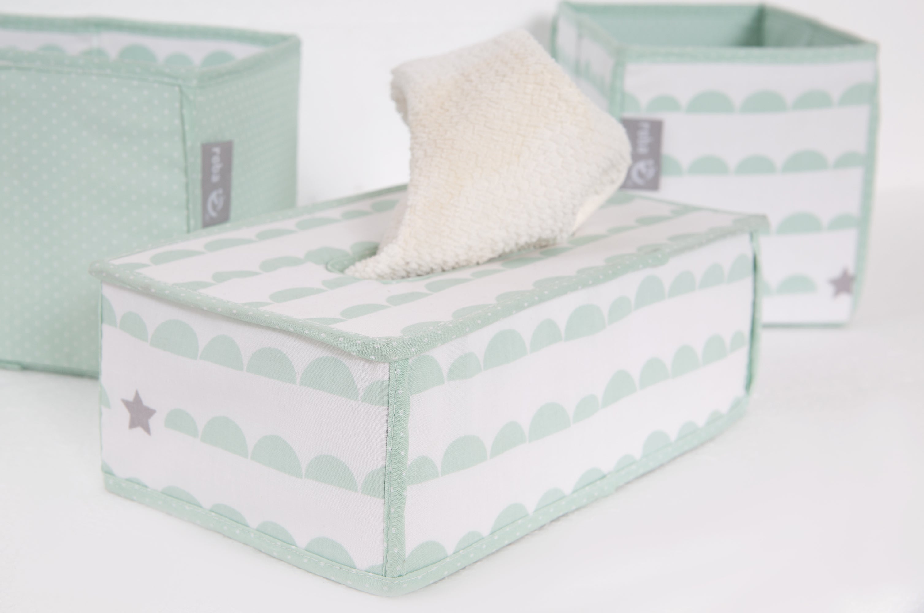 Roba 306107V199 1x Feuchttuchorganizer, 2x Windelbox mint – Heim Textilien - Produktbild 7