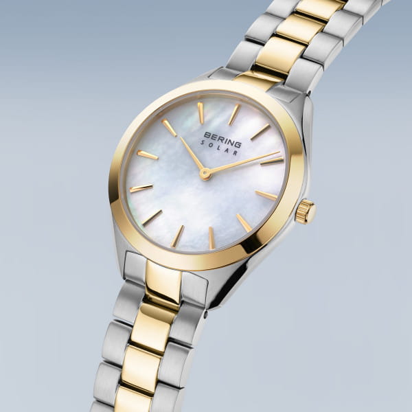 Bering 17331-710 Damenuhr, Edelstahl/Solar, Si/Go