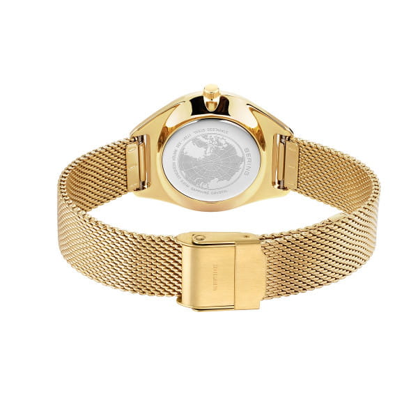 Bering 17331-333 Damenuhr, Milanaise/Solar, Gold