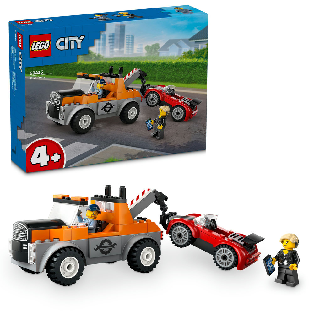 LEGO® City Abschleppwagen mit Sportauto 60435 Maschine, Rad, Buggy, Fahrzeug, Person