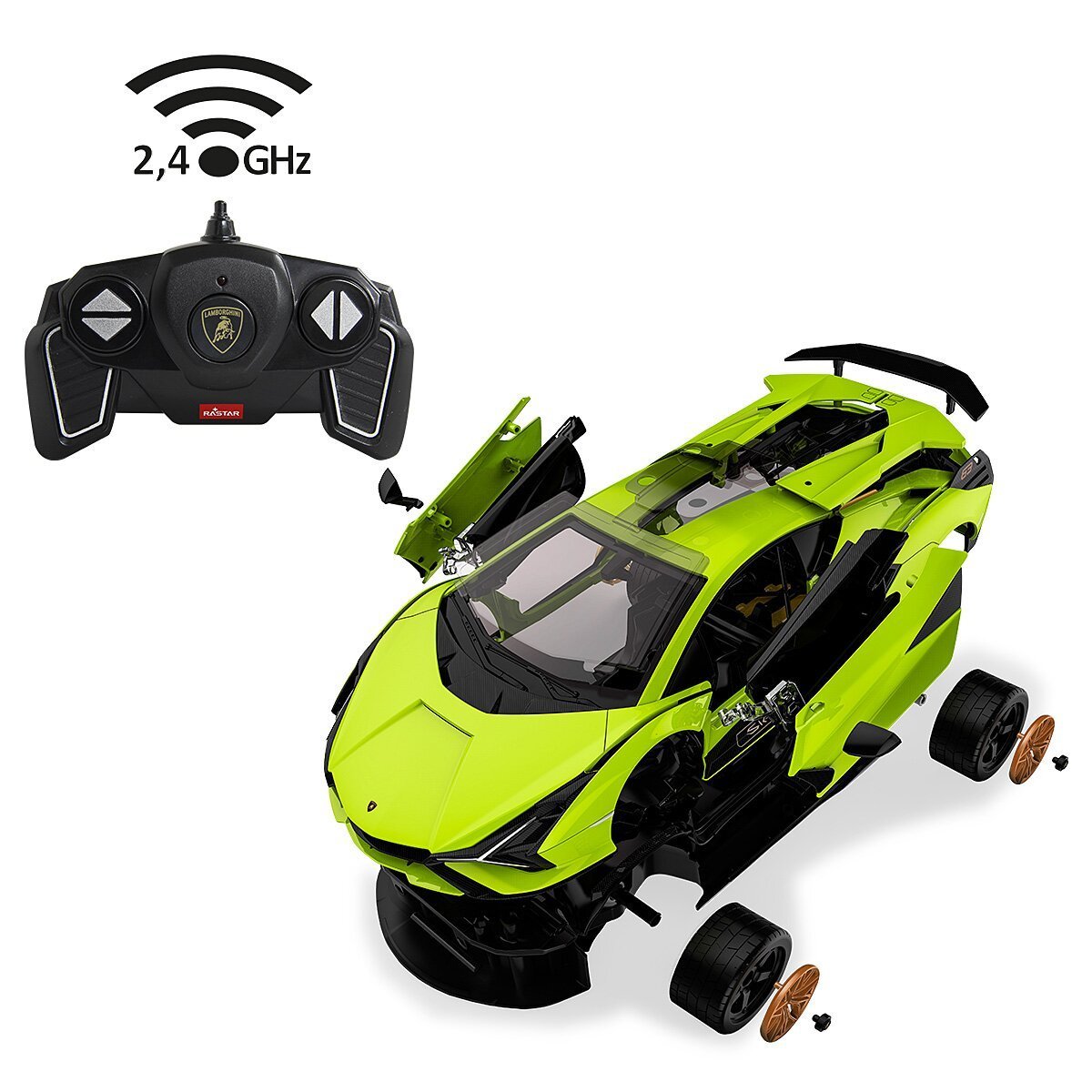 JAMARA Lamborghini Sián FKP 37 1:18 grün 2,4GHz Bausatz ab 8 Jahren