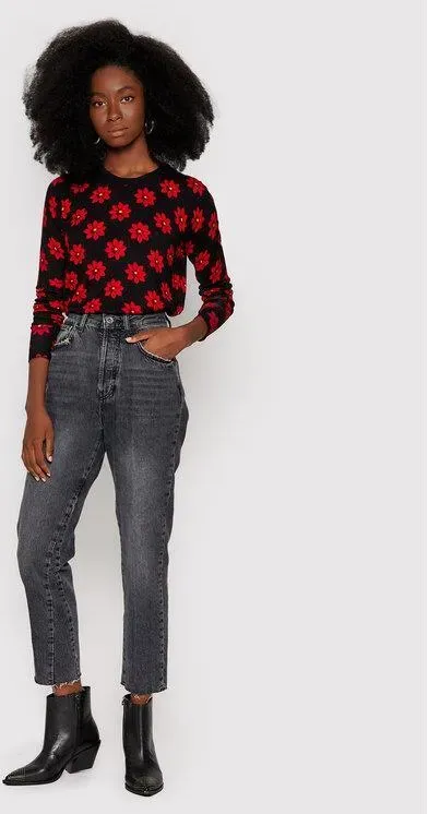 Desigual Damen Pullover „Nicaragua“ - Schwarz mit roten Punkten 21WWJF823001 GR. M Desigual Damen Pullover „Nicaragua“ - Schwarz mit roten Punkten 21WWJF823001 GR. M