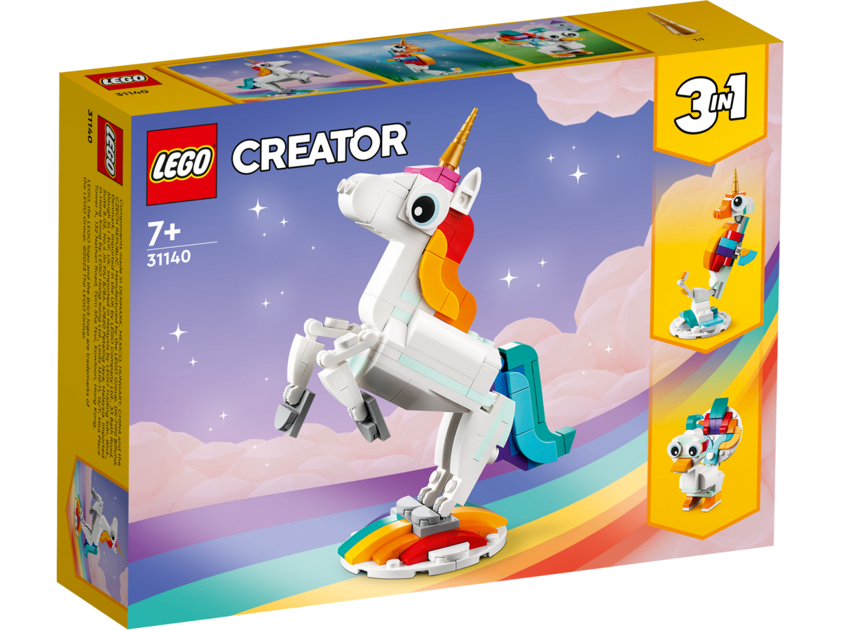 LEGO, Creator, 3, in, 1, Magisches, Einhorn, 31140, Roboter, Spielzeug LEGO Creator 3 in 1 Magisches Einhorn 31140