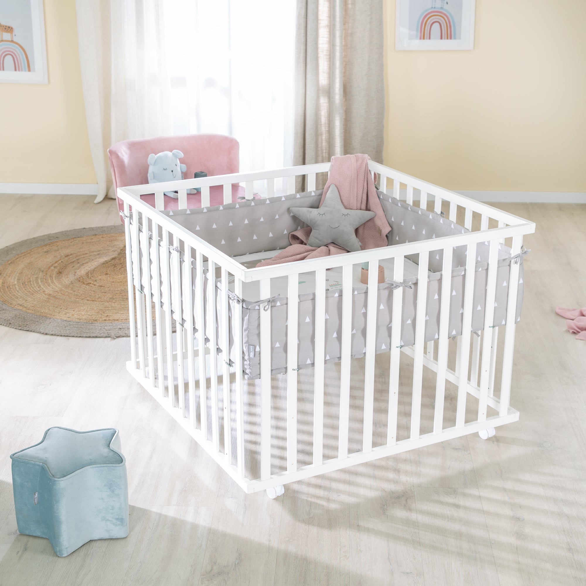 Roba 202046WES198 Laufgitter 100x100 cm Indibär weiß - Produktbild 7