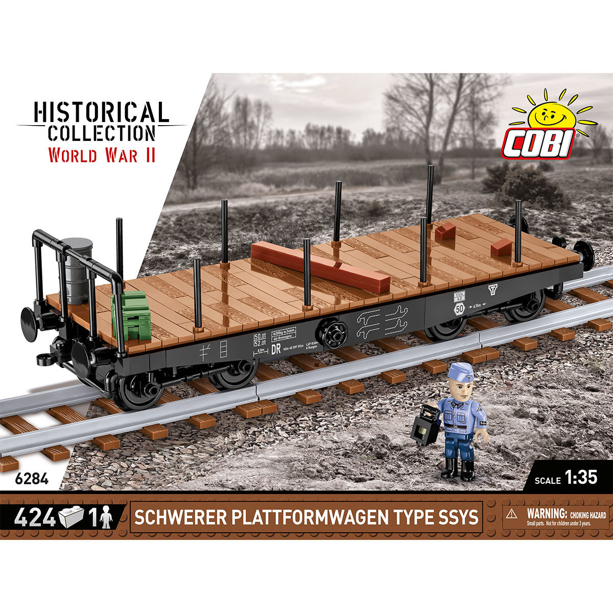 COBI 6284 - GERMAN RAILW. SCHW. PLATTW. SCALE 1:35 - Bild 3 COBI 6284 - GERMAN RAILW. SCHW. PLATTW. SCALE 1:35 - Bild 3
