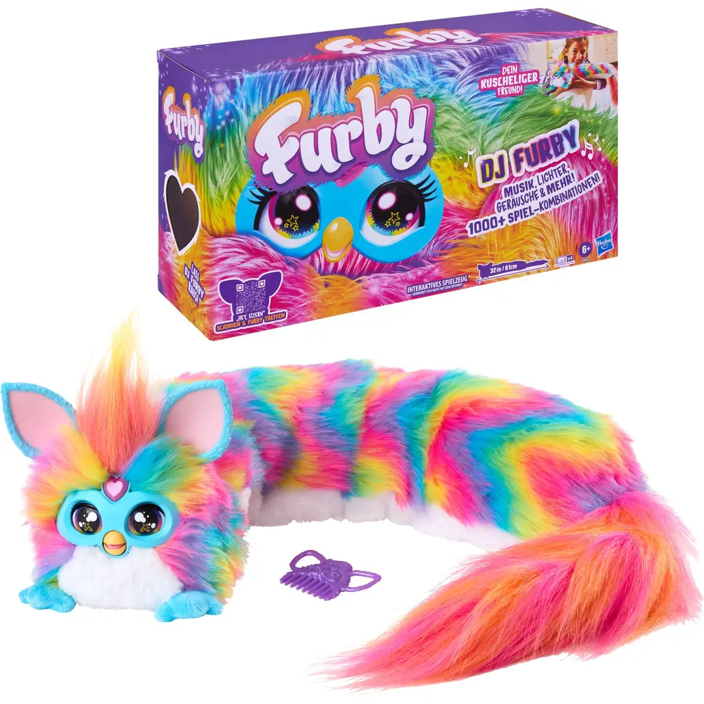 FUR, Dj, Furby, Rainbow FUR Dj Furby Rainbow
