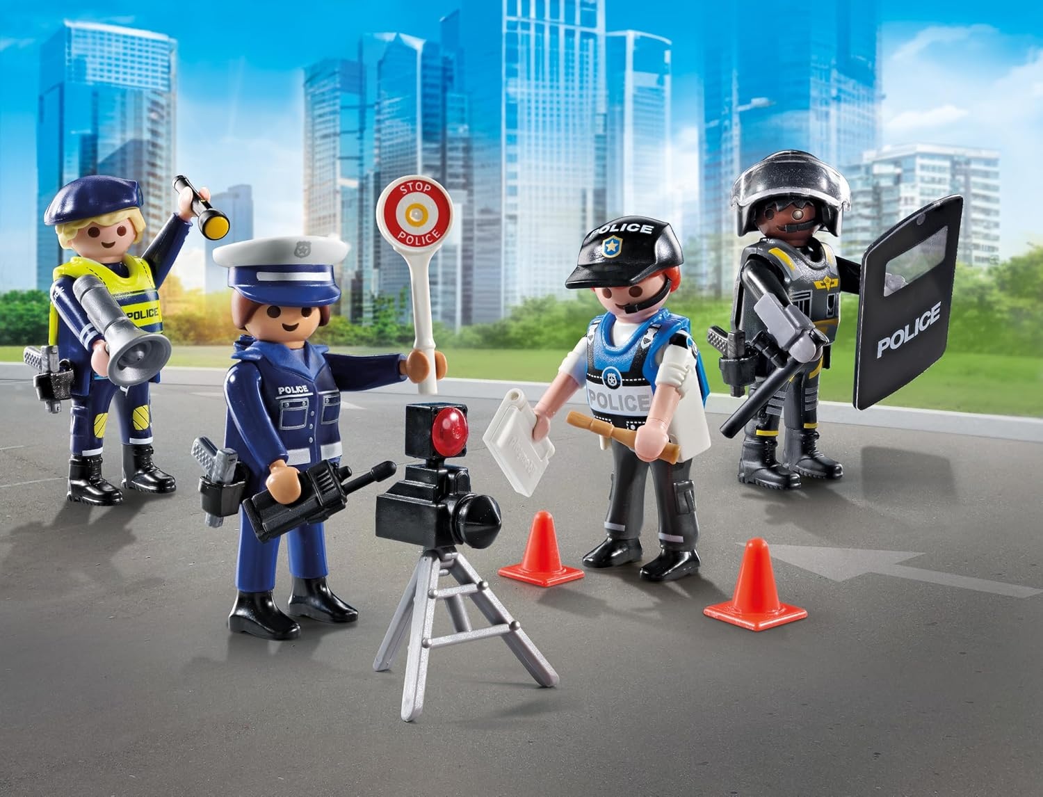 PLAYMOBIL 71730 - Action Heroes: Figurenset Polizei Taktstock, Junge, Kind, Männlich, Person