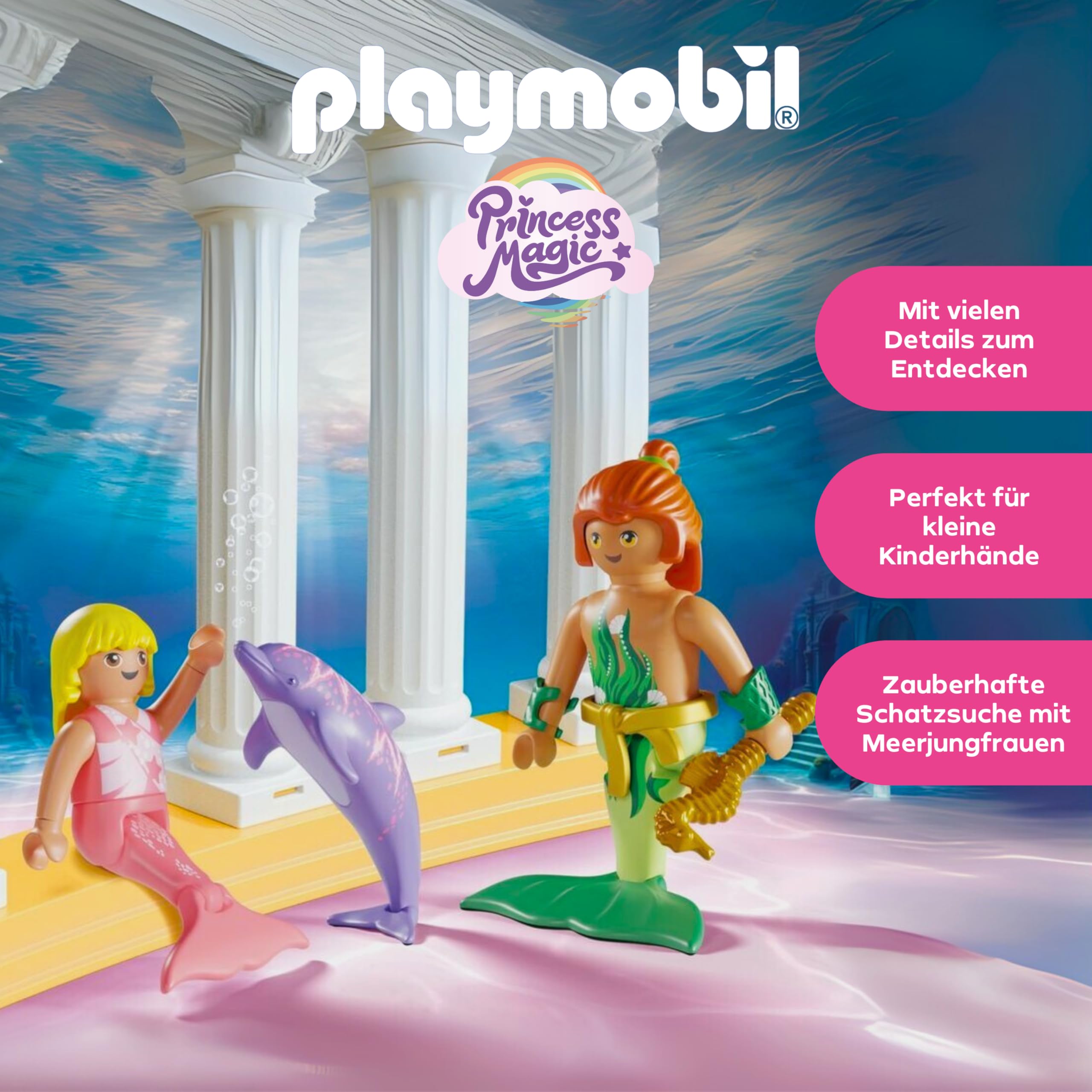 PLAYMOBIL 71861 Meerjungfrauen-Schatz mit Delfinen Magisches Unterwasser-Abenteuer PLAYMOBIL 71861 Meerjungfrauen-Schatz mit Delfinen Magisches Unterwasser-Abenteuer