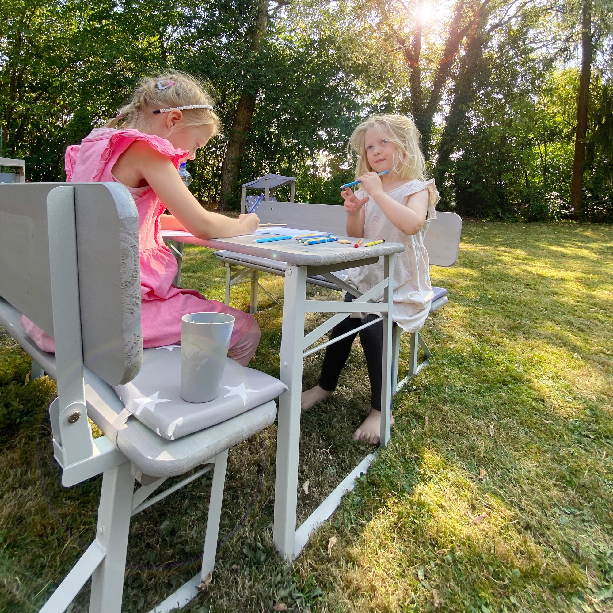 Roba 457009GAV190 Set Kinderparty-Garnitur +Bankkissen grau – Outdoor FSC - Bild 9 Roba 457009GAV190 Set Kinderparty-Garnitur +Bankkissen grau – Outdoor FSC - Produktbild 9