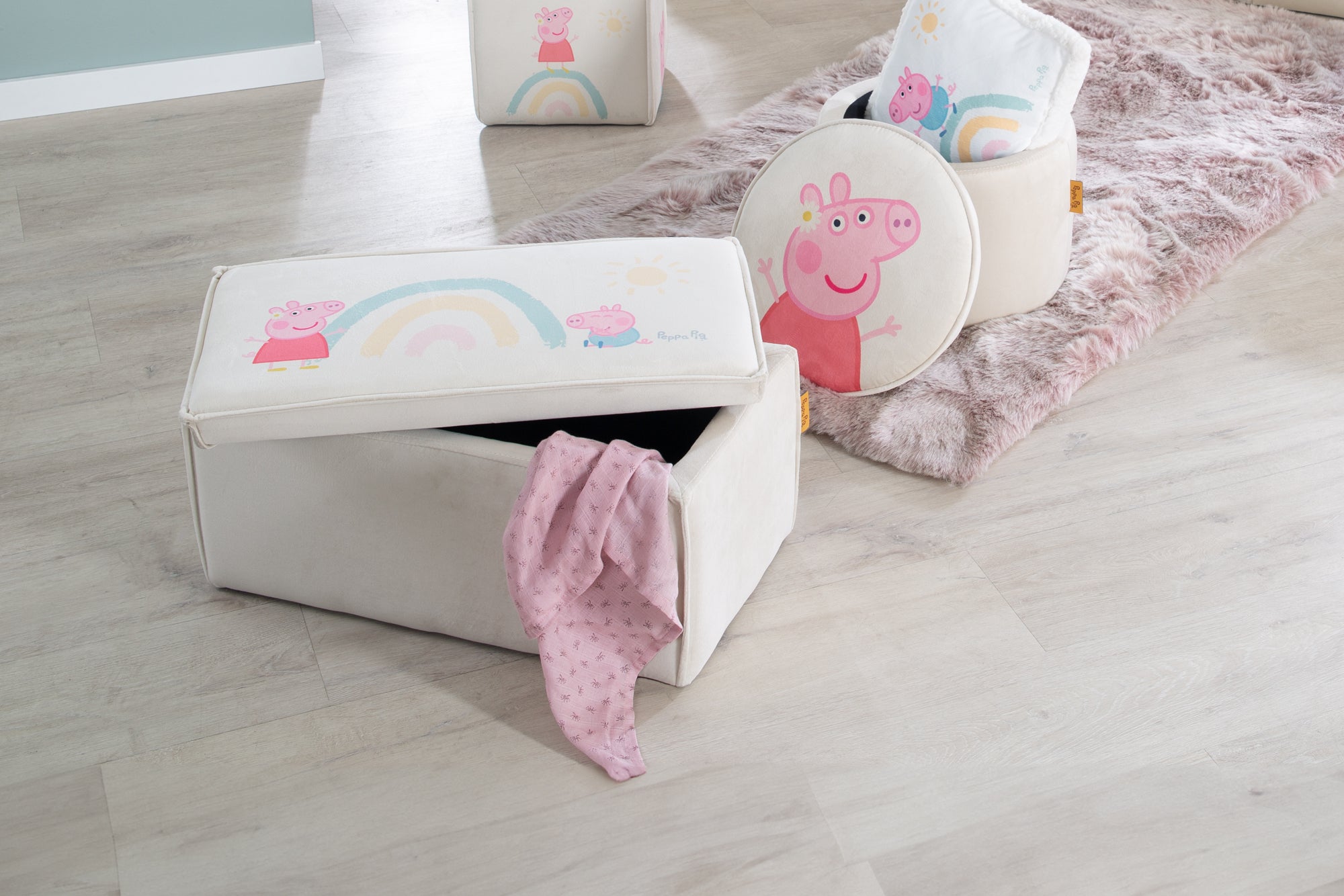 Roba 450141PP1 Kinderhocker mit Aufbewahrung Peppa Pig beige – Spielmöbel - Bild 8 Roba 450141PP1 Kinderhocker mit Aufbewahrung Peppa Pig beige – Spielmöbel - Produktbild 8