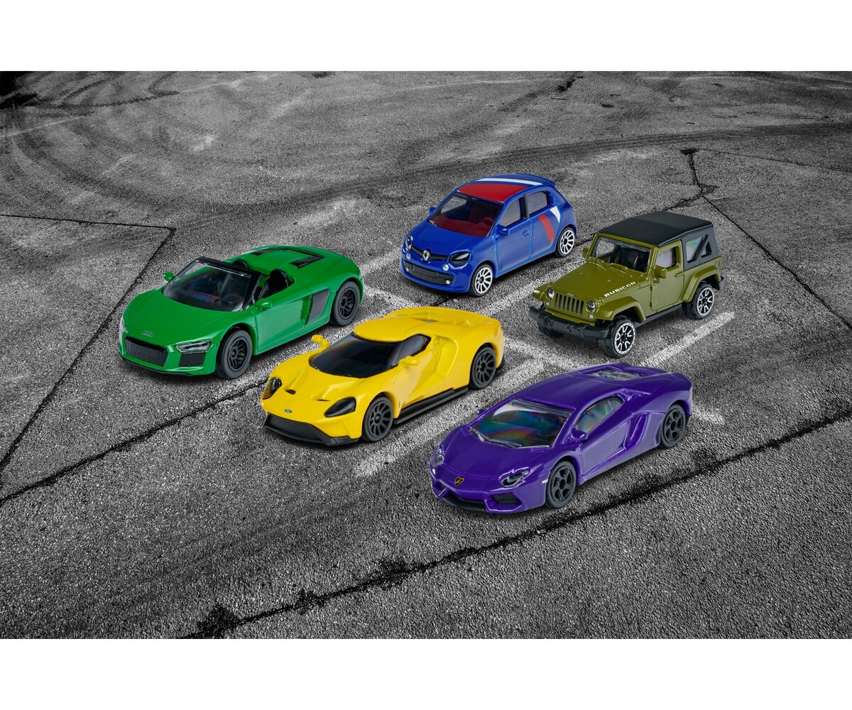 Majorette Motor Lift Center + 5 Cars (212059987) Auto, Coupé, Rad, Leichtmetallrad, Speiche