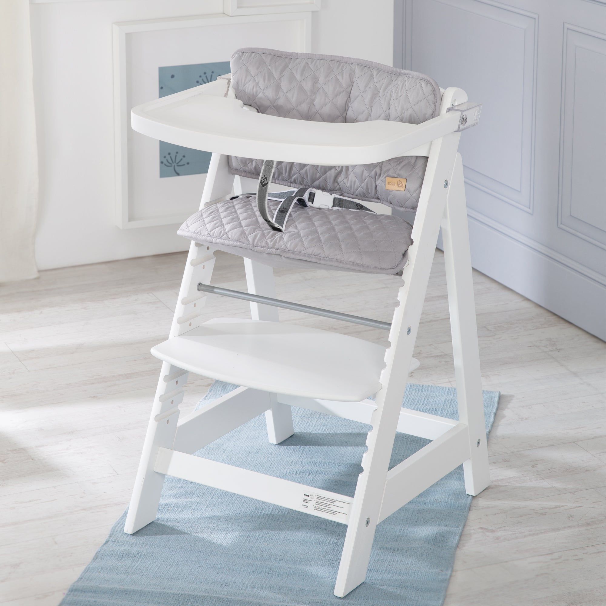 Roba 7569WV230 Set Sit Up Fun + Sitzverkleinerer grau weiß – Hochstuhl - Bild 3 Roba 7569WV230 Set Sit Up Fun + Sitzverkleinerer grau weiß – Hochstuhl - Produktbild 3