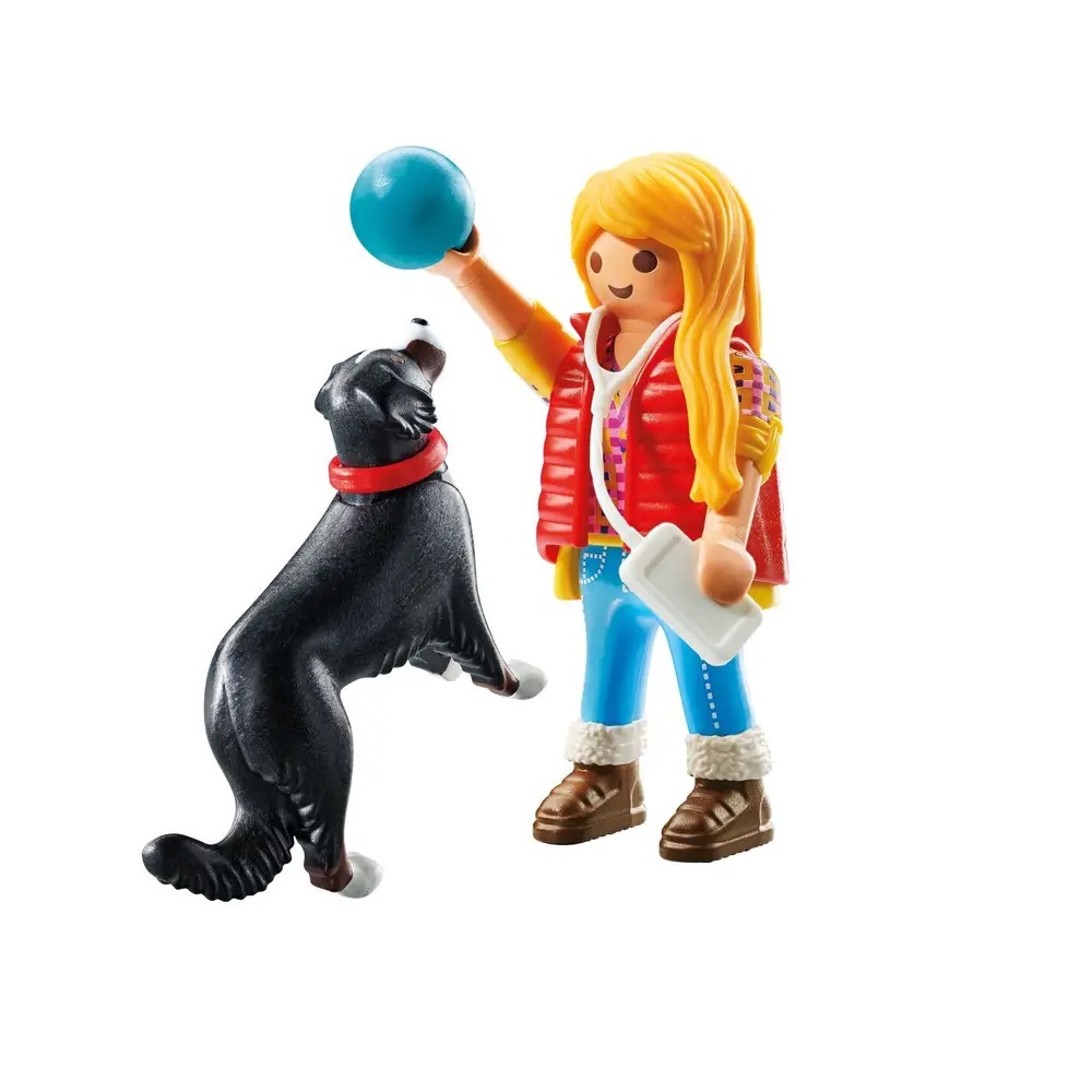 PLAYMOBIL 71738 - My Life: Frau mit Sennenhund und Ballspiel Figur, Person, Spielzeug