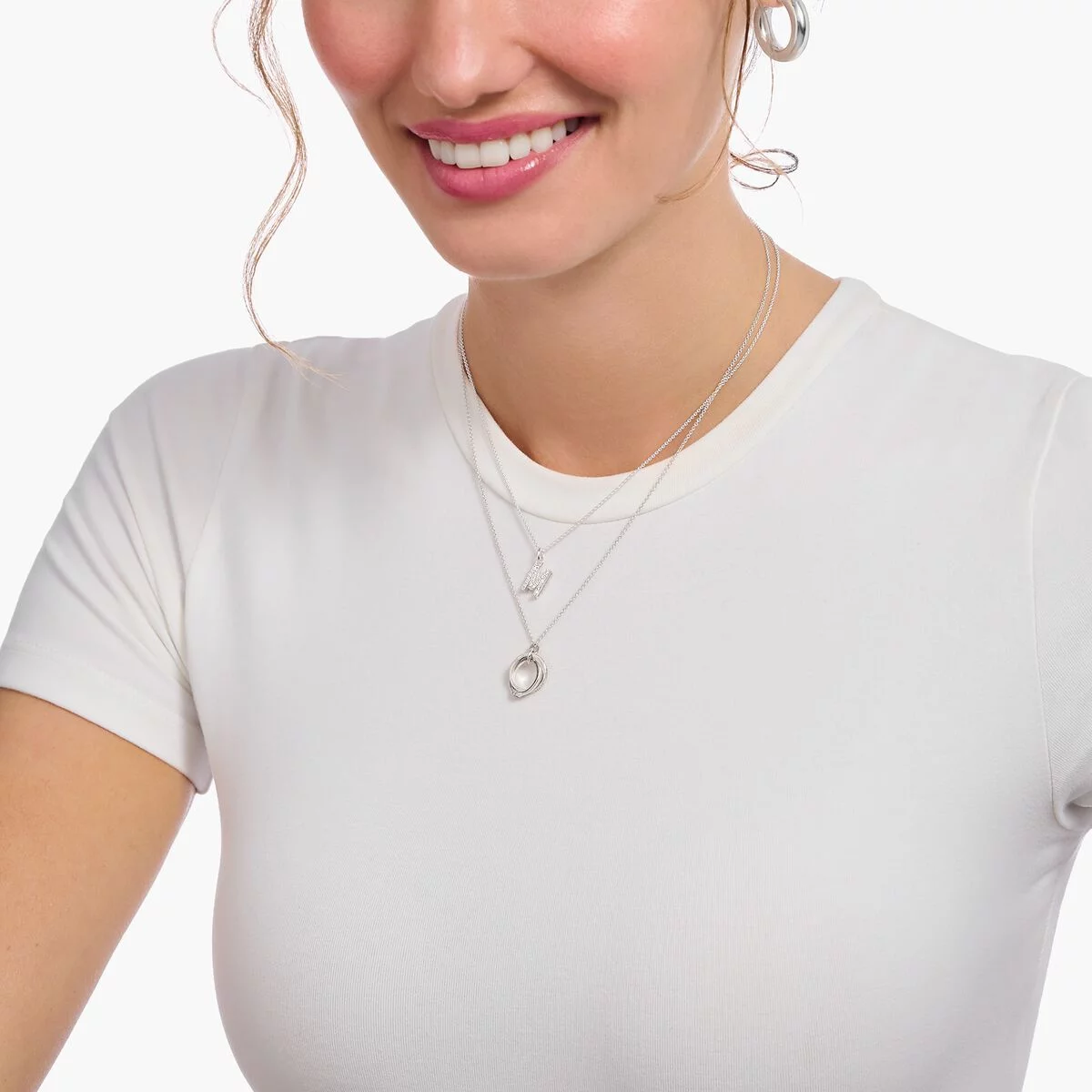 Thomas Sabo Kette Mit Anhänger Buchstabe M Länge 45 Cm Silber KE2252-051-14-L45V Thomas Sabo Kette Mit Anhänger Buchstabe M Länge 45 Cm Silber KE2252-051-14-L45V