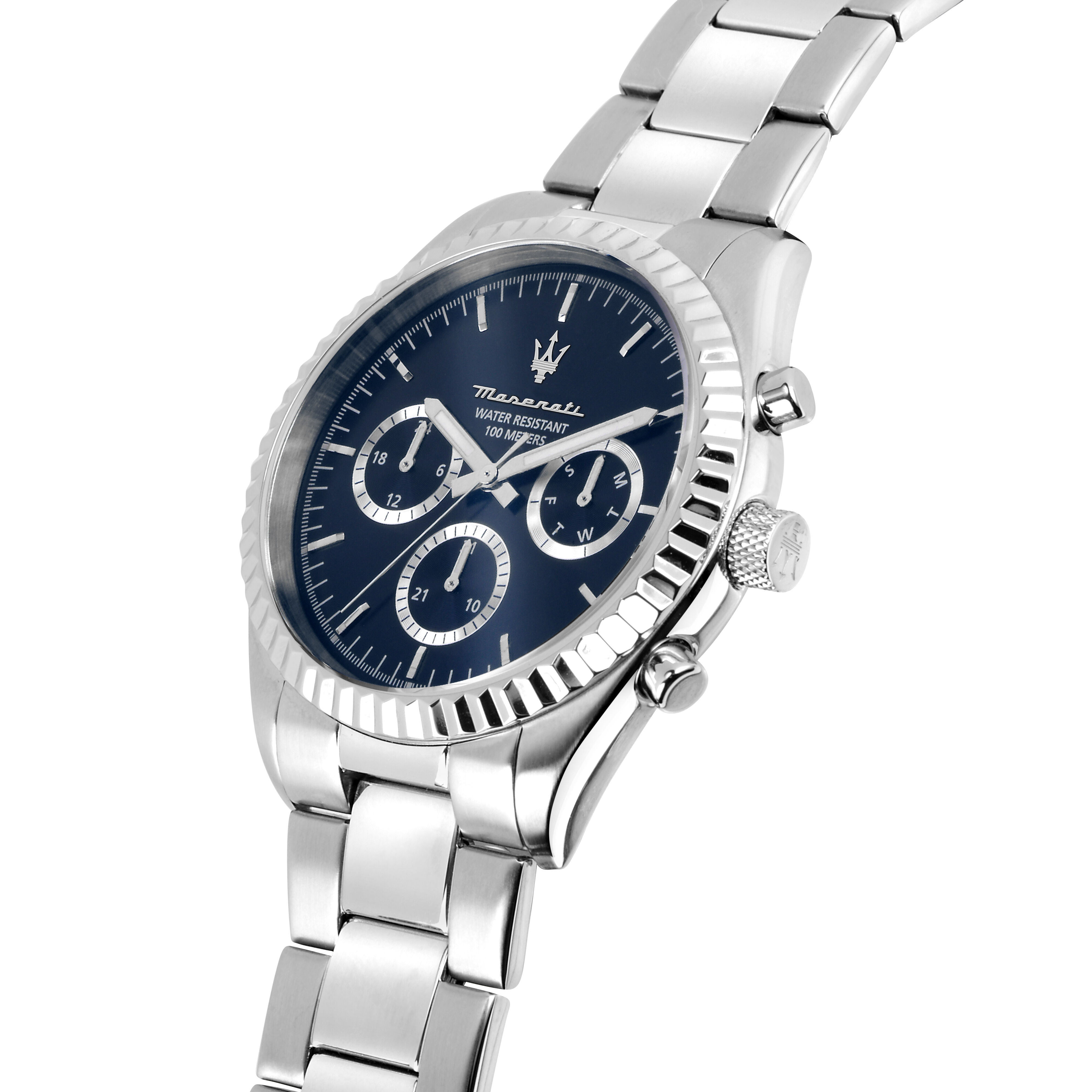 Maserati Competizione Herrenuhr Multifunktion 43mm Silber Maserati Competizione Herrenuhr Multifunktion 43mm Silber