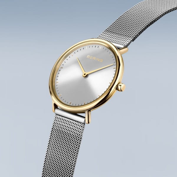 Bering 15729-010 Damenuhr, Milanaise, Silber/Gold Bering 15729-010 Damenuhr, Milanaise, Silber/Gold