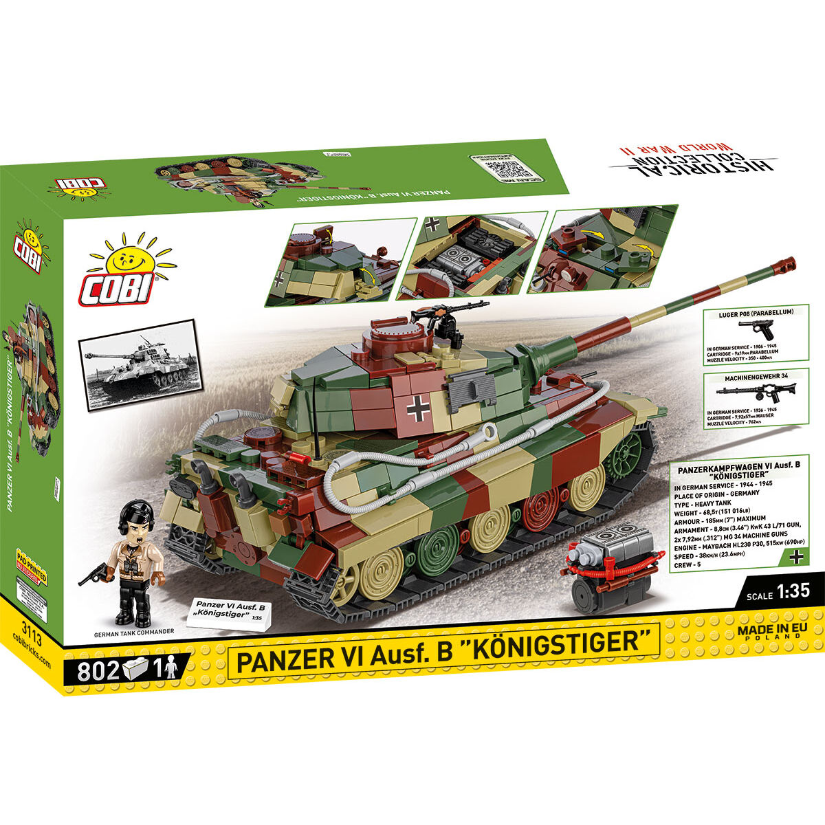 COBI 3113 - PANZER VI AUSF. B Königstiger 1:35 - Bild 2