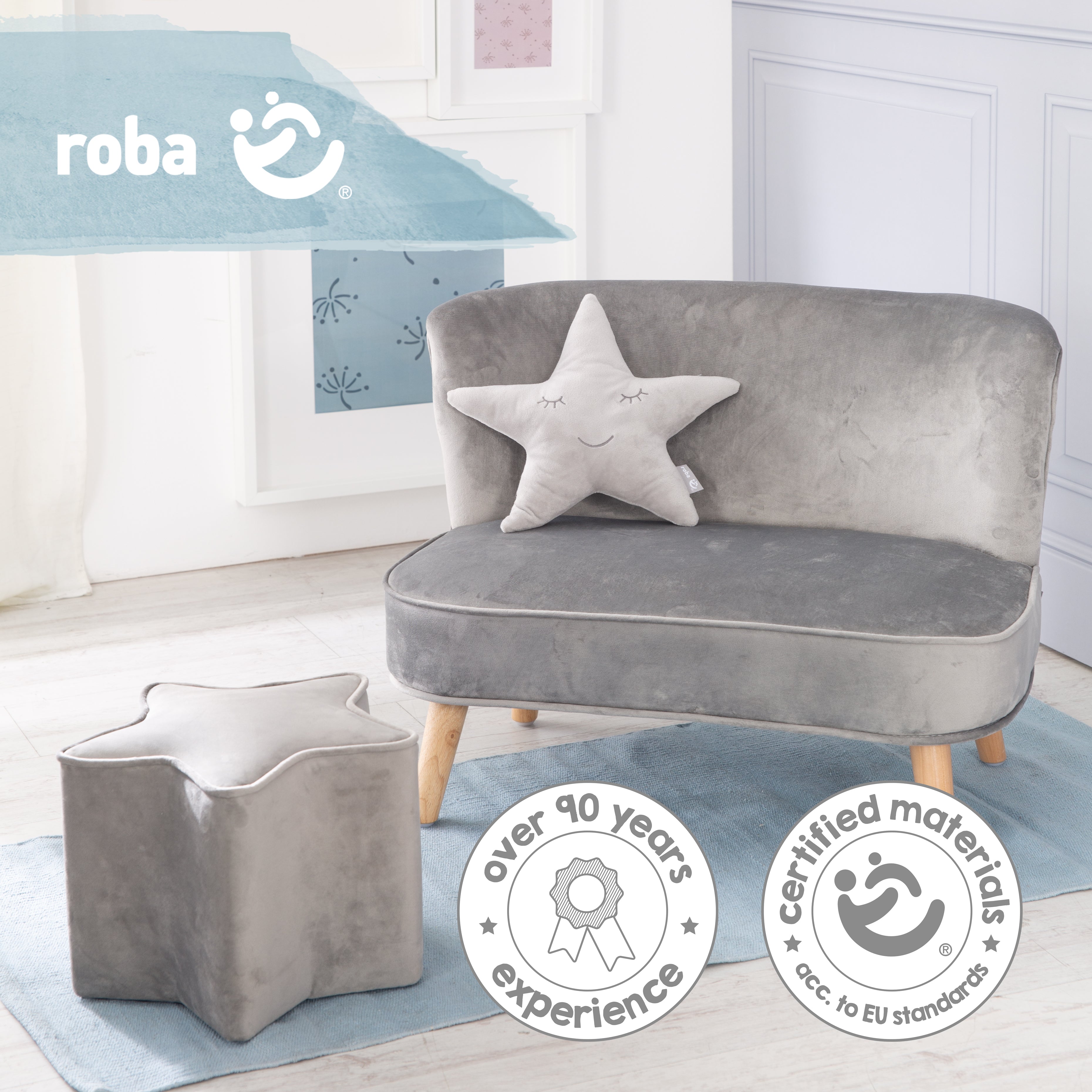 Roba 230S08M3 Lil Sofa Set mittel roba Style grau – Spielmöbel - Bild 8 Roba 230S08M3 Lil Sofa Set mittel roba Style grau – Spielmöbel - Produktbild 8